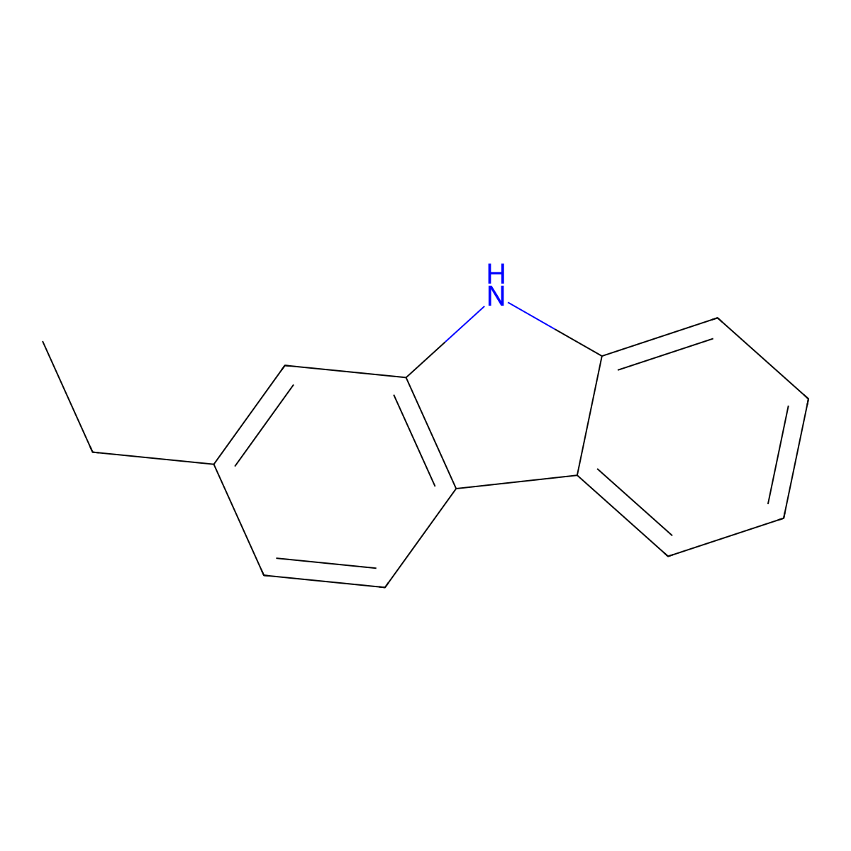 2-ethyl-9H-carbazole molecular structure, CAS 5599-49-5