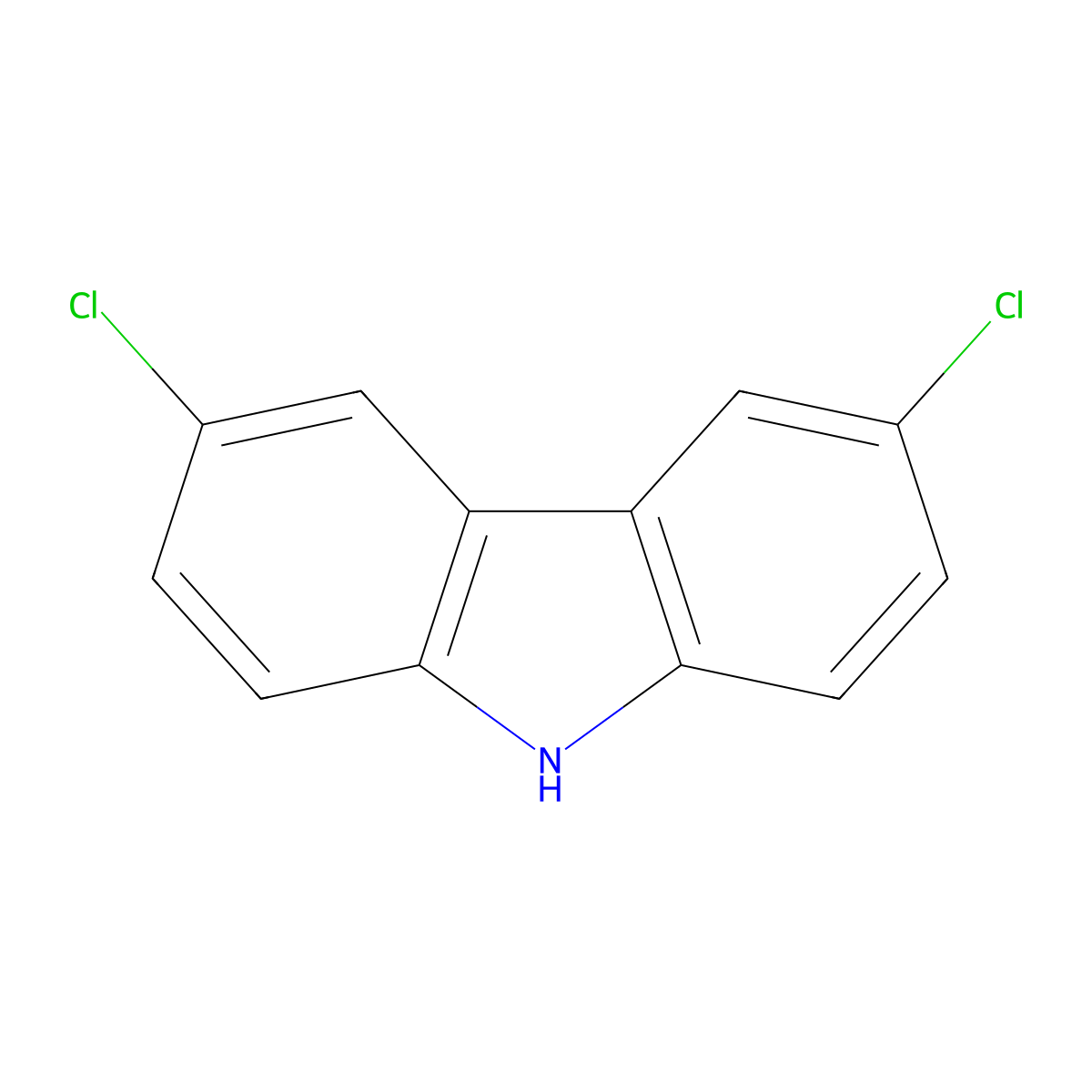 3,6-Dichlorocarbazole molecular structure, CAS 5599-71-3