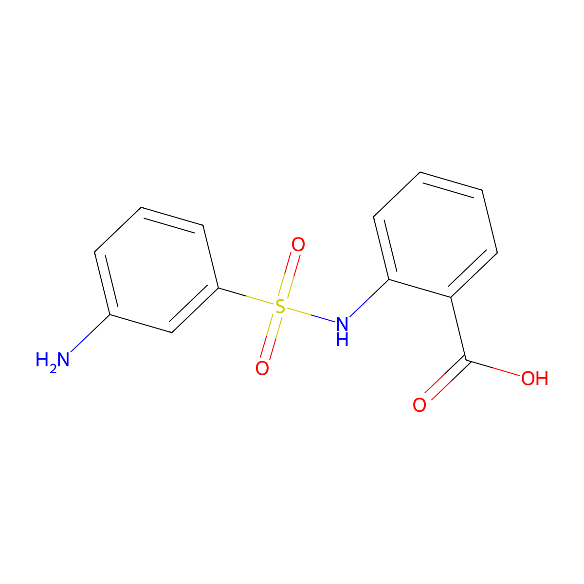 2-(3-Aminobenzenesulfonamido)benzoic acid molecular structure, CAS 55990-13-1
