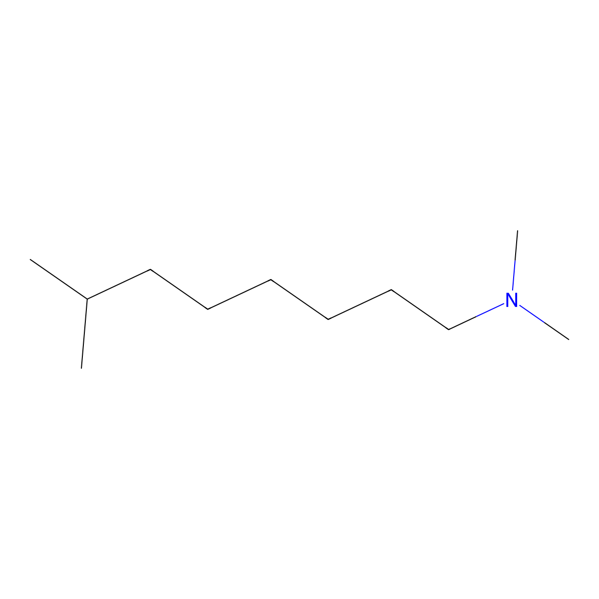 N,N-Dimethylisononylamine molecular structure, CAS 55992-60-4