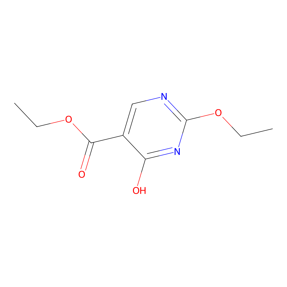 Ethyl 2-ethoxy-4-hydroxypyrimidine-5-carboxylate molecular structure, CAS 55996-27-5