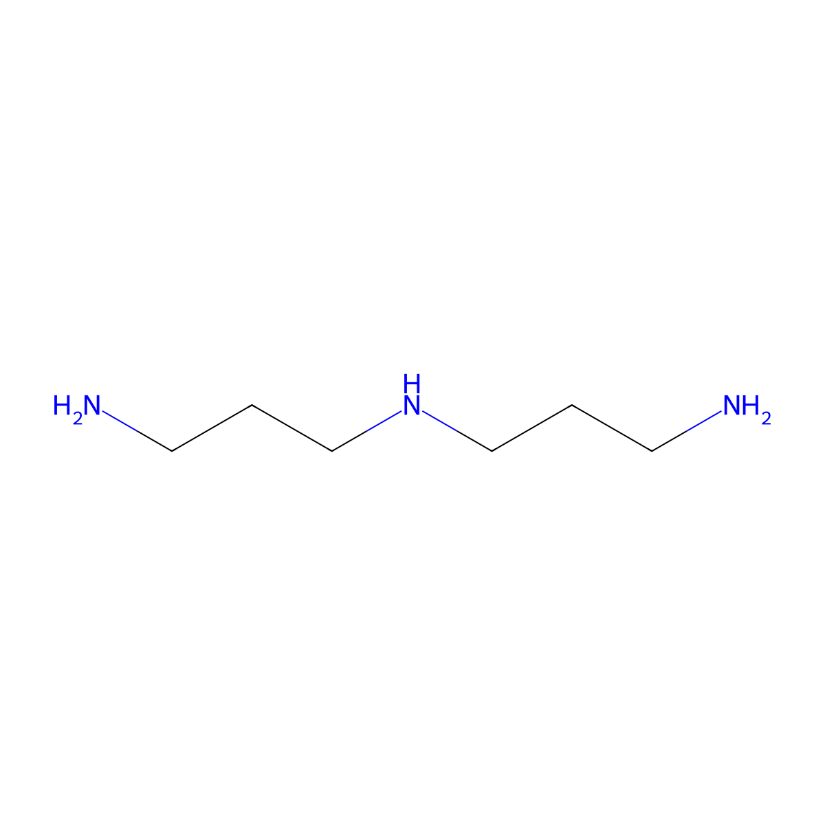 Bis(3-aminopropyl)amine molecular structure, CAS 56-18-8