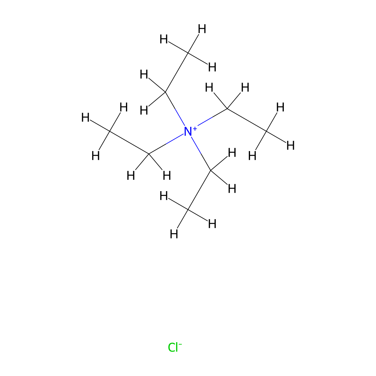 Tetraethylammonium Chloride molecular structure, CAS 56-34-8