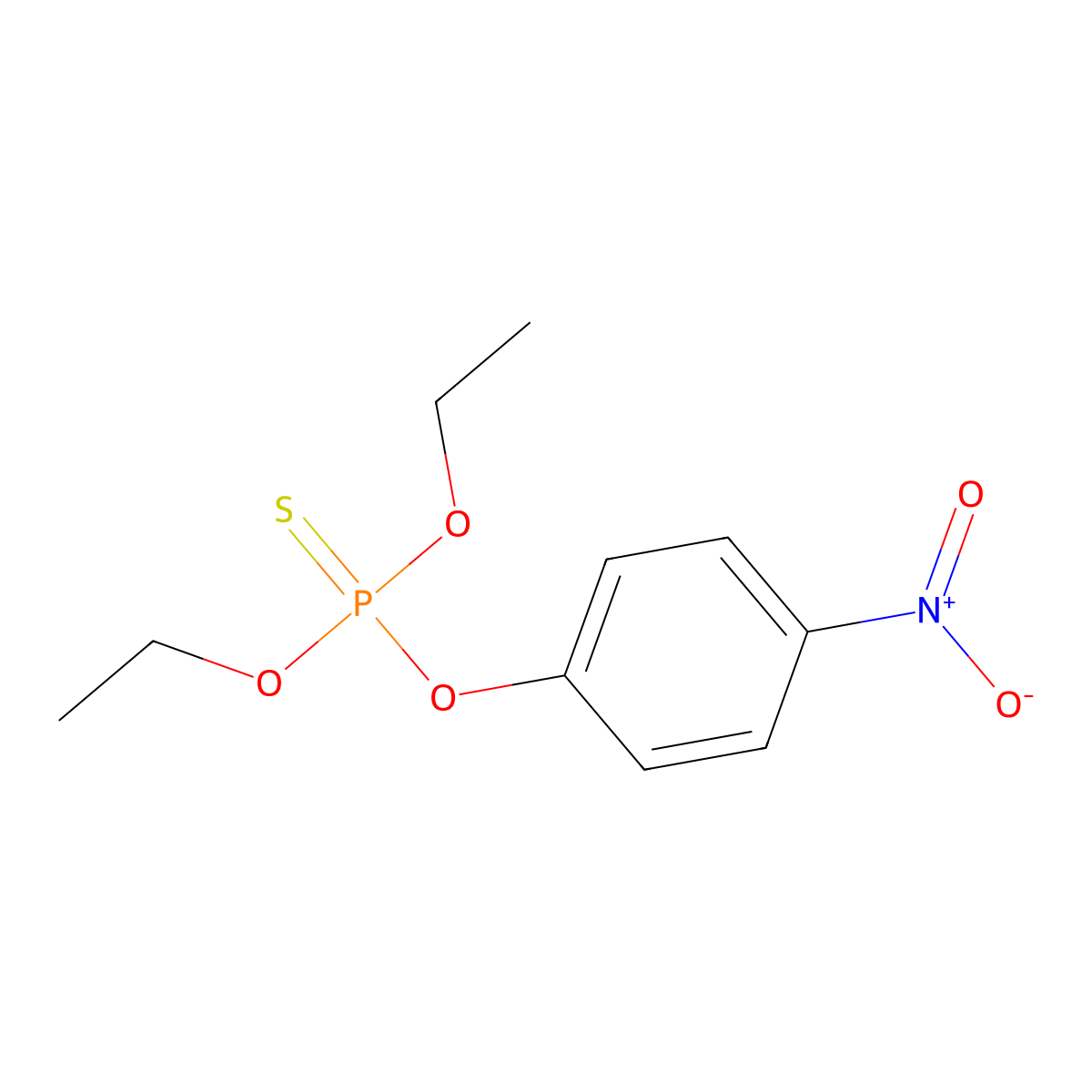 Parathion molecular structure, CAS 56-38-2
