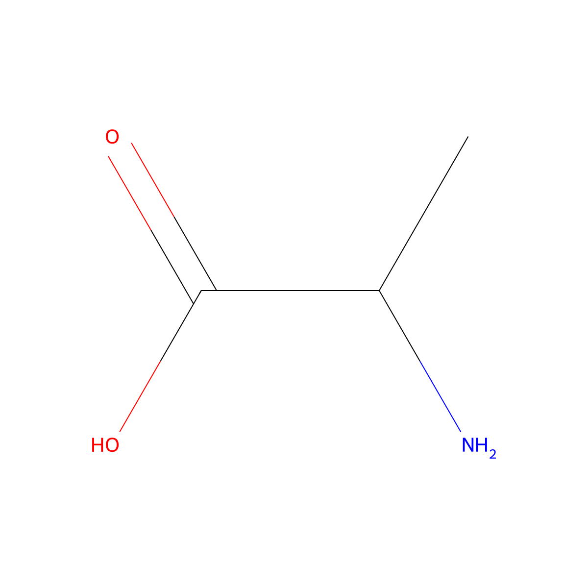 L-Alanine molecular structure, CAS 56-41-7