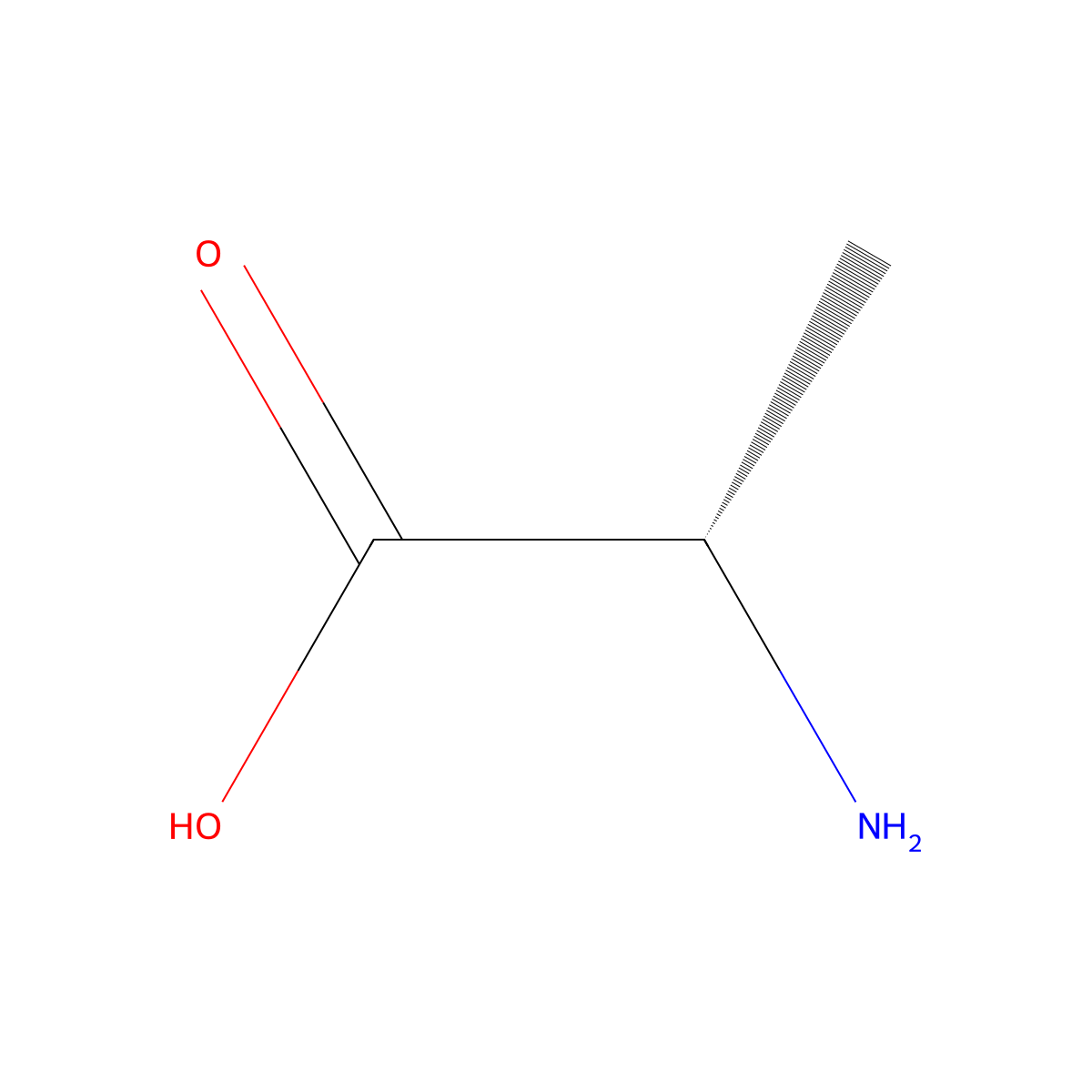 L-Alanine molecular structure, CAS 56-41-7