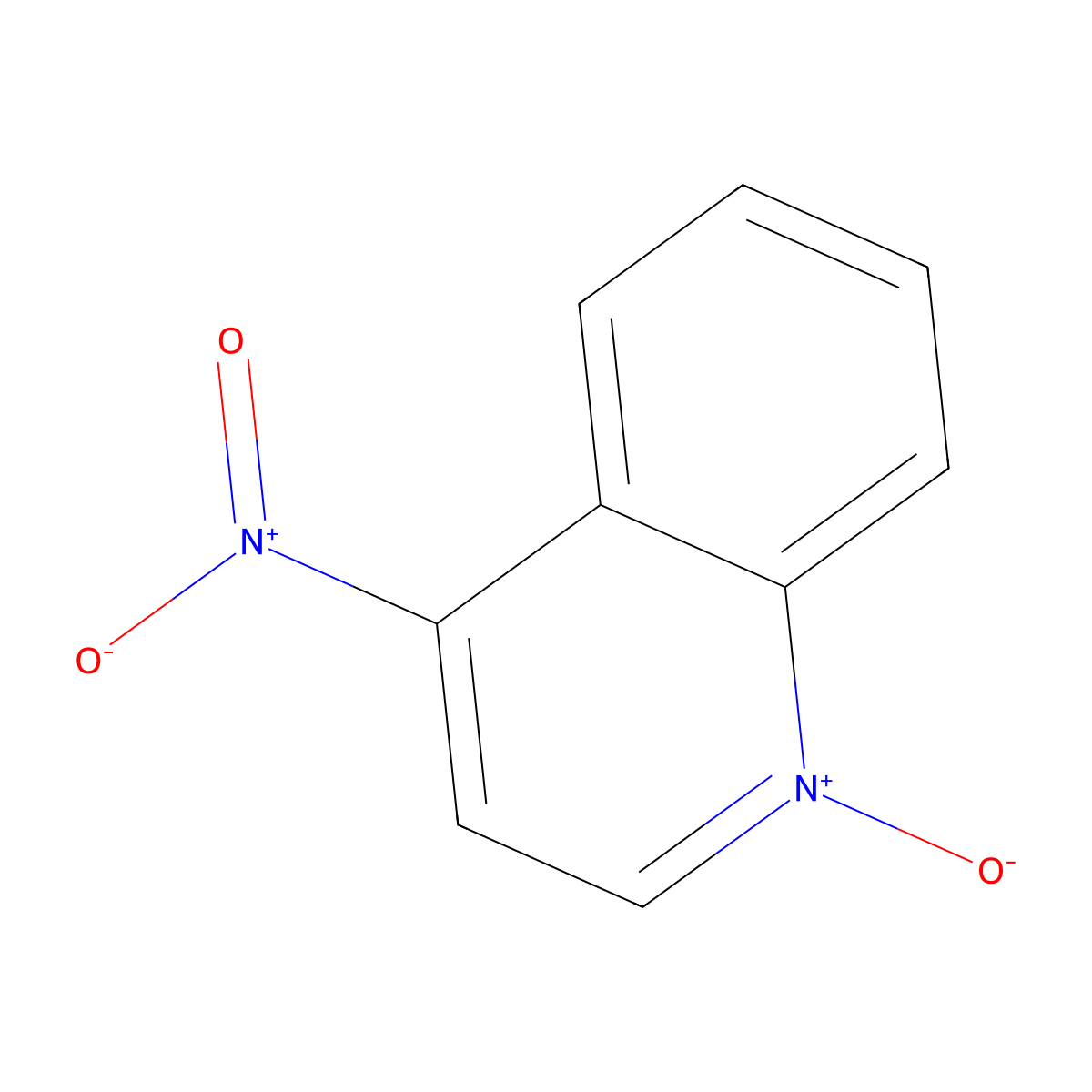 4-Nitroquinoline 1-Oxide molecular structure, CAS 56-57-5