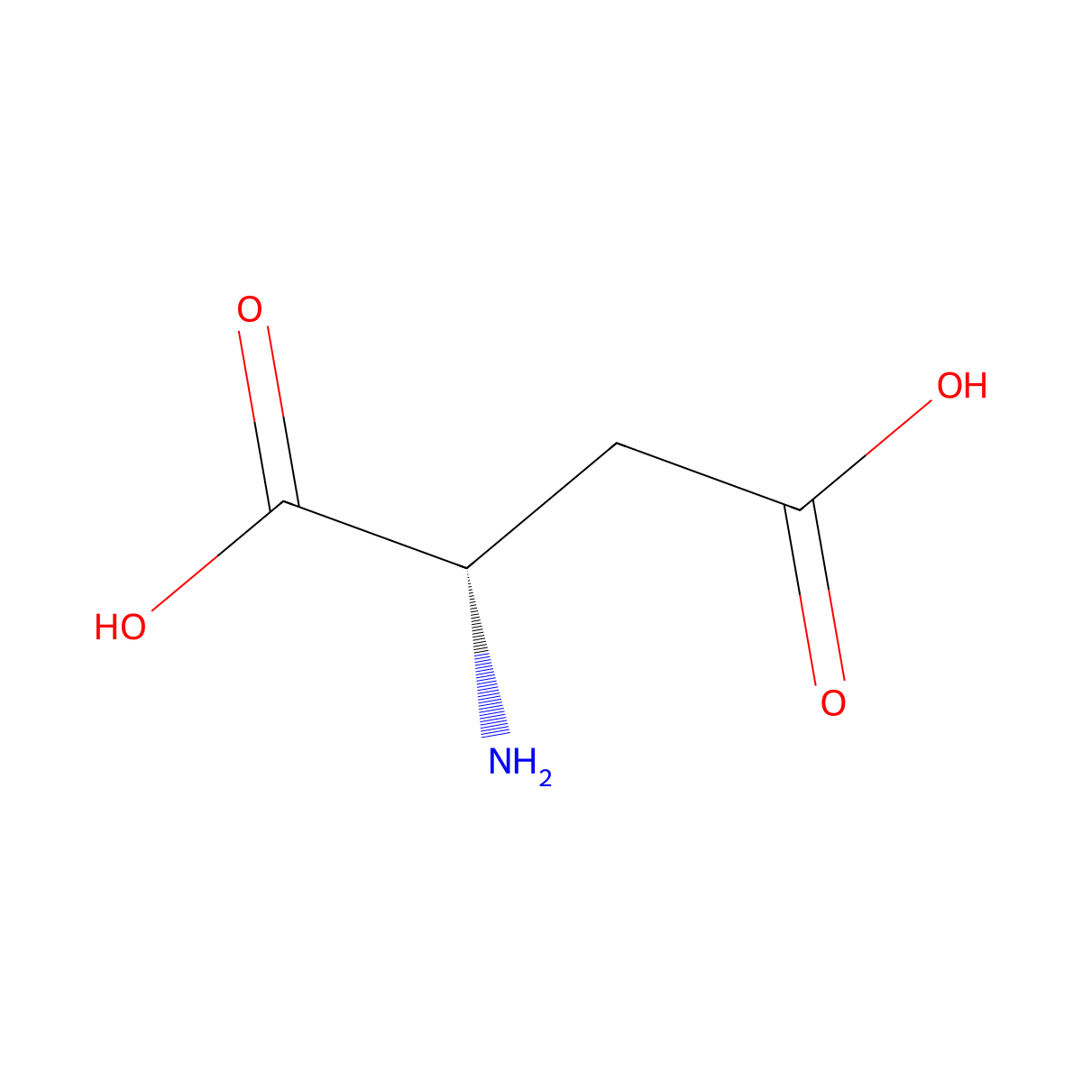 L-Aspartic Acid molecular structure, CAS 56-84-8