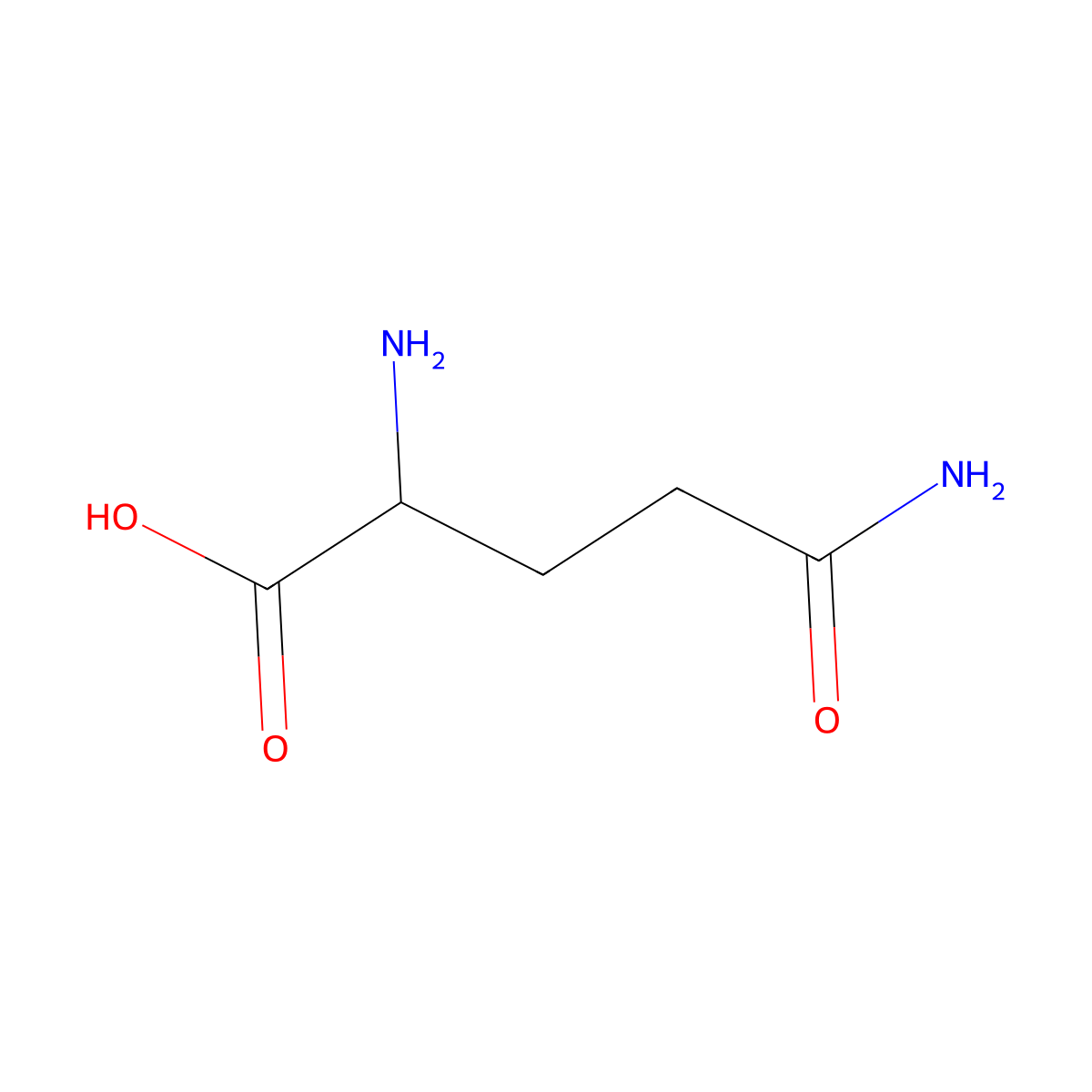 DL-Glutamine molecular structure, CAS 56-85-9