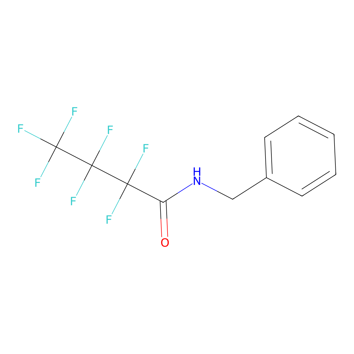 N-Benzyl-2,2,3,3,4,4,4-heptafluorobutanamide molecular structure, CAS 560-02-1