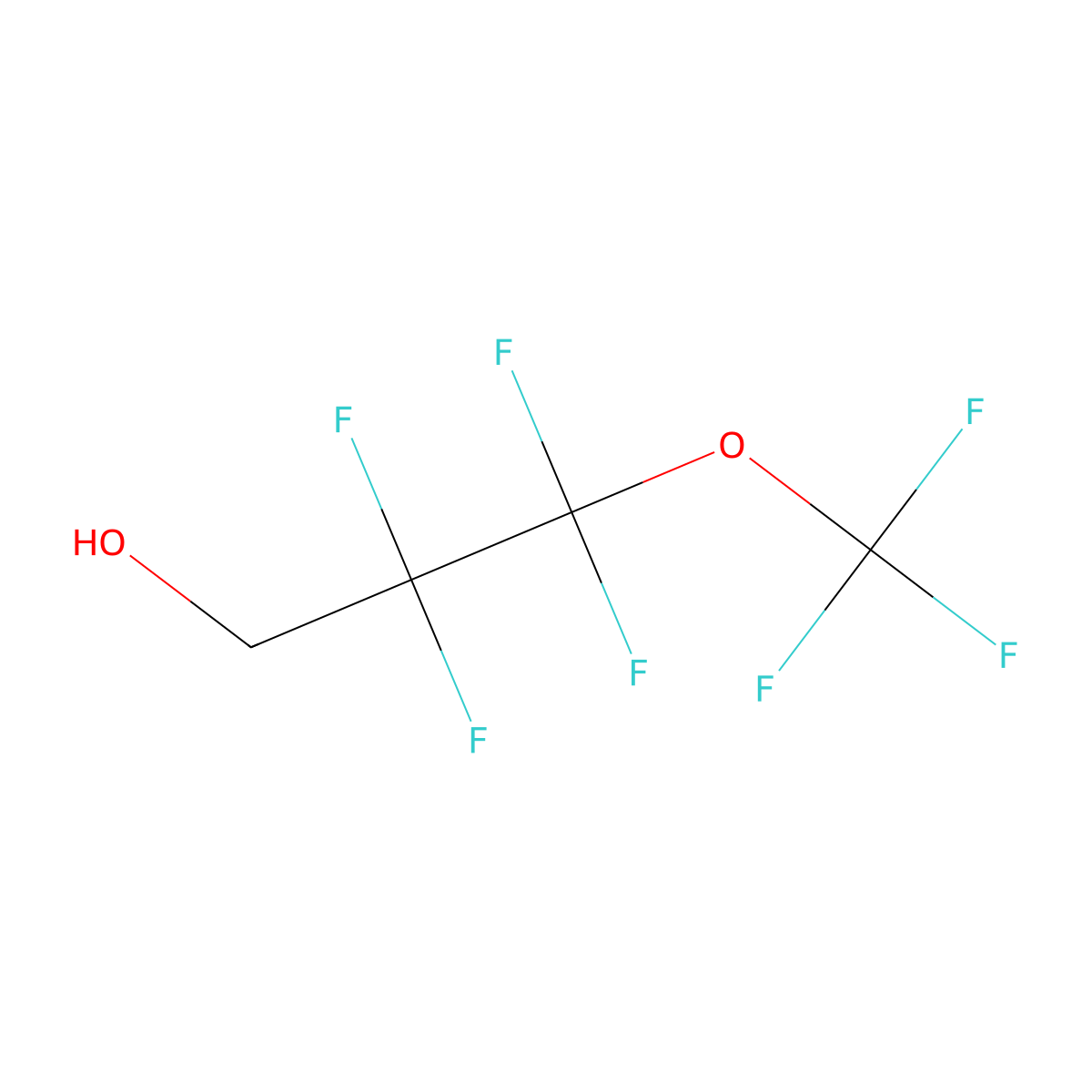 2,2,3,3-Tetrafluoro-3-(trifluoromethoxy)propan-1-ol molecular structure, CAS 560-16-7