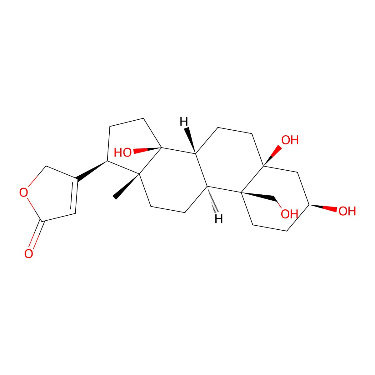 Strophanthidol molecular structure, CAS 560-54-3