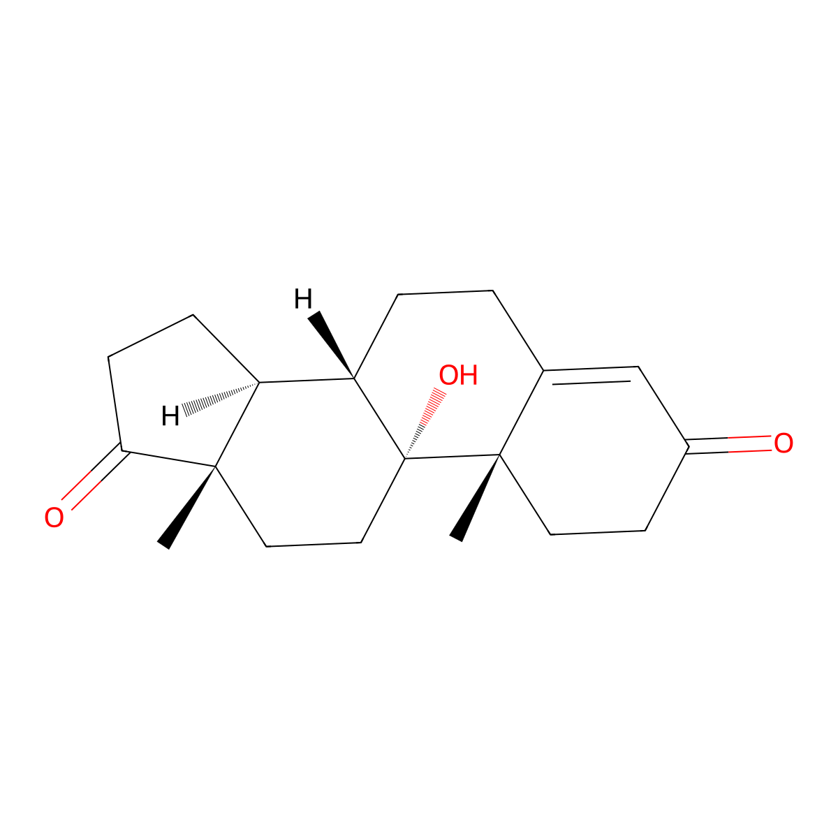 9alpha-Hydroxyandrost-4-ene-3,17-dione molecular structure, CAS 560-62-3
