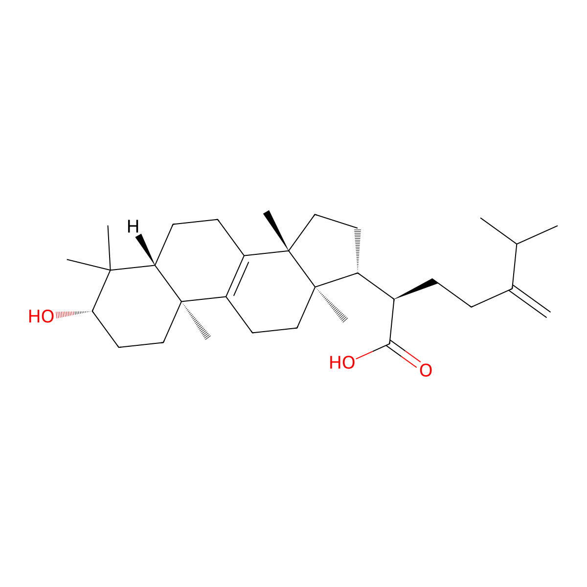 Eburicoic Acid molecular structure, CAS 560-66-7