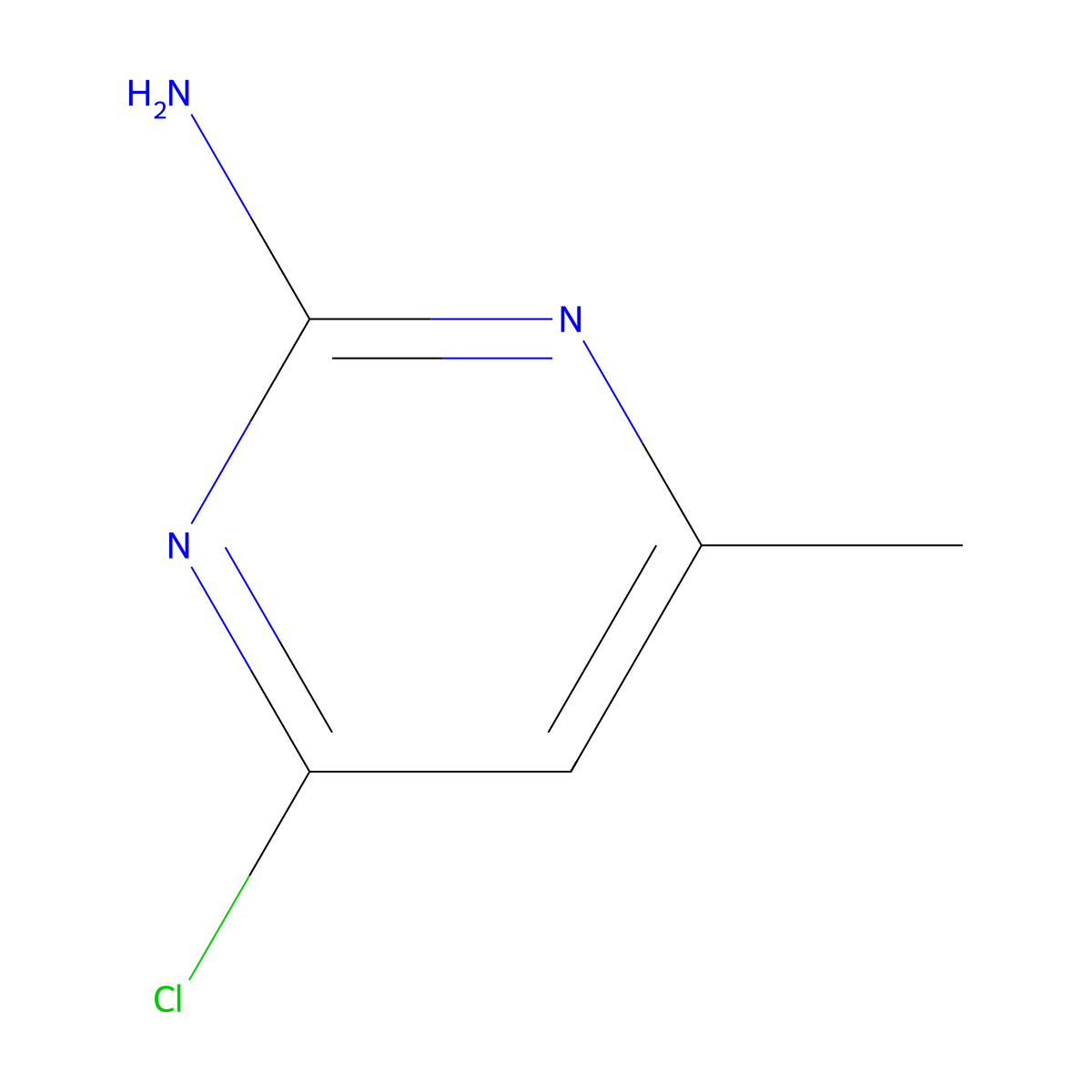 2-Amino-4-chloro-6-methylpyrimidine molecular structure, CAS 5600-21-5