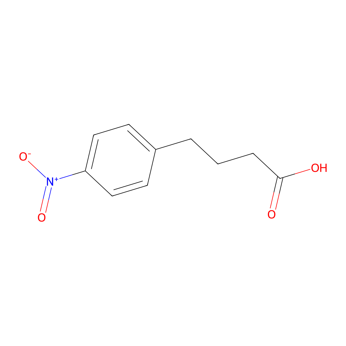 4-(4-Nitrophenyl)butyric acid molecular structure, CAS 5600-62-4