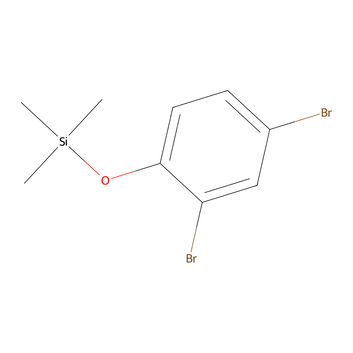 Silane, (2,4-dibromophenoxy)trimethyl- molecular structure, CAS 56002-67-6