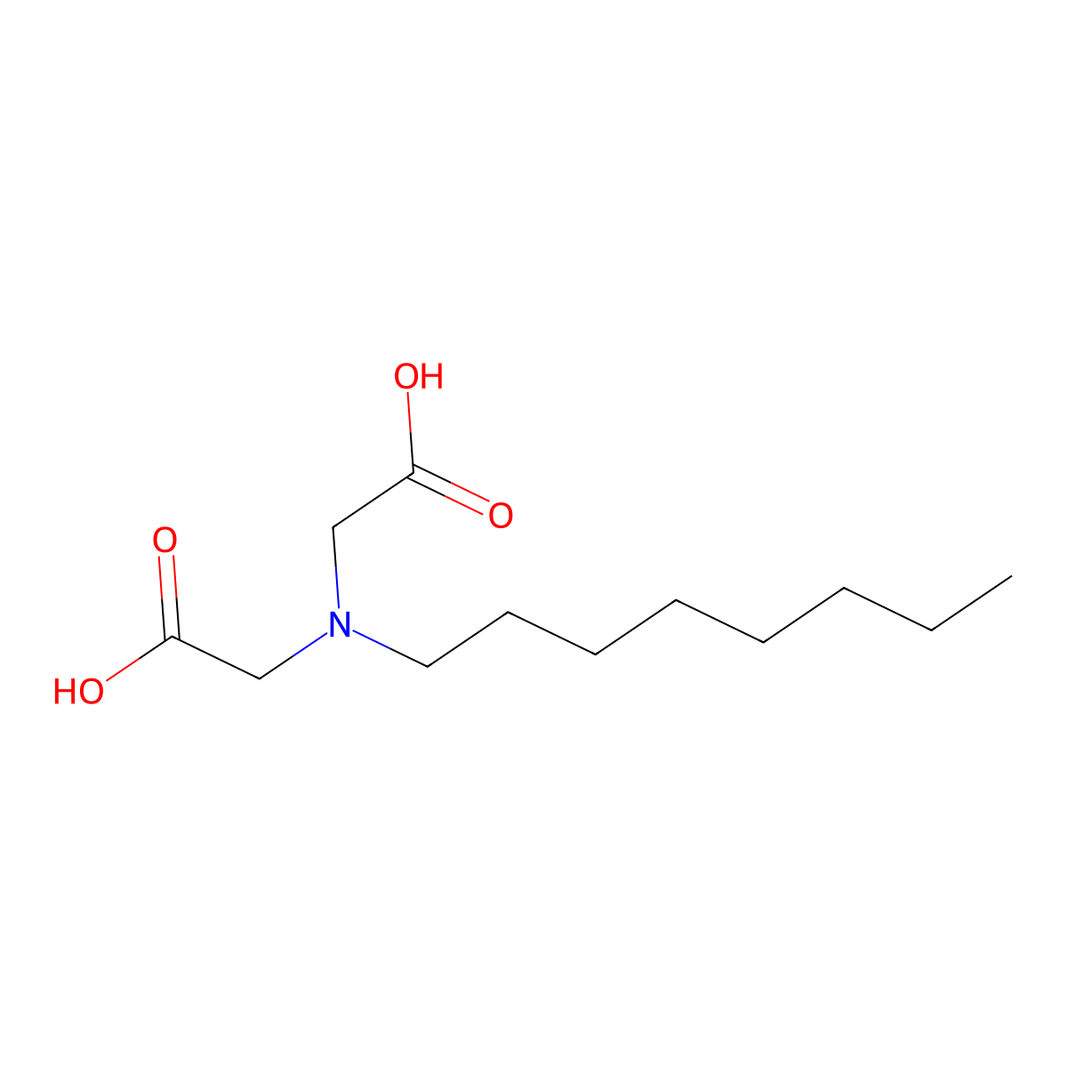 2,2'-(Octylimino)diacetic acid molecular structure, CAS 56004-53-6