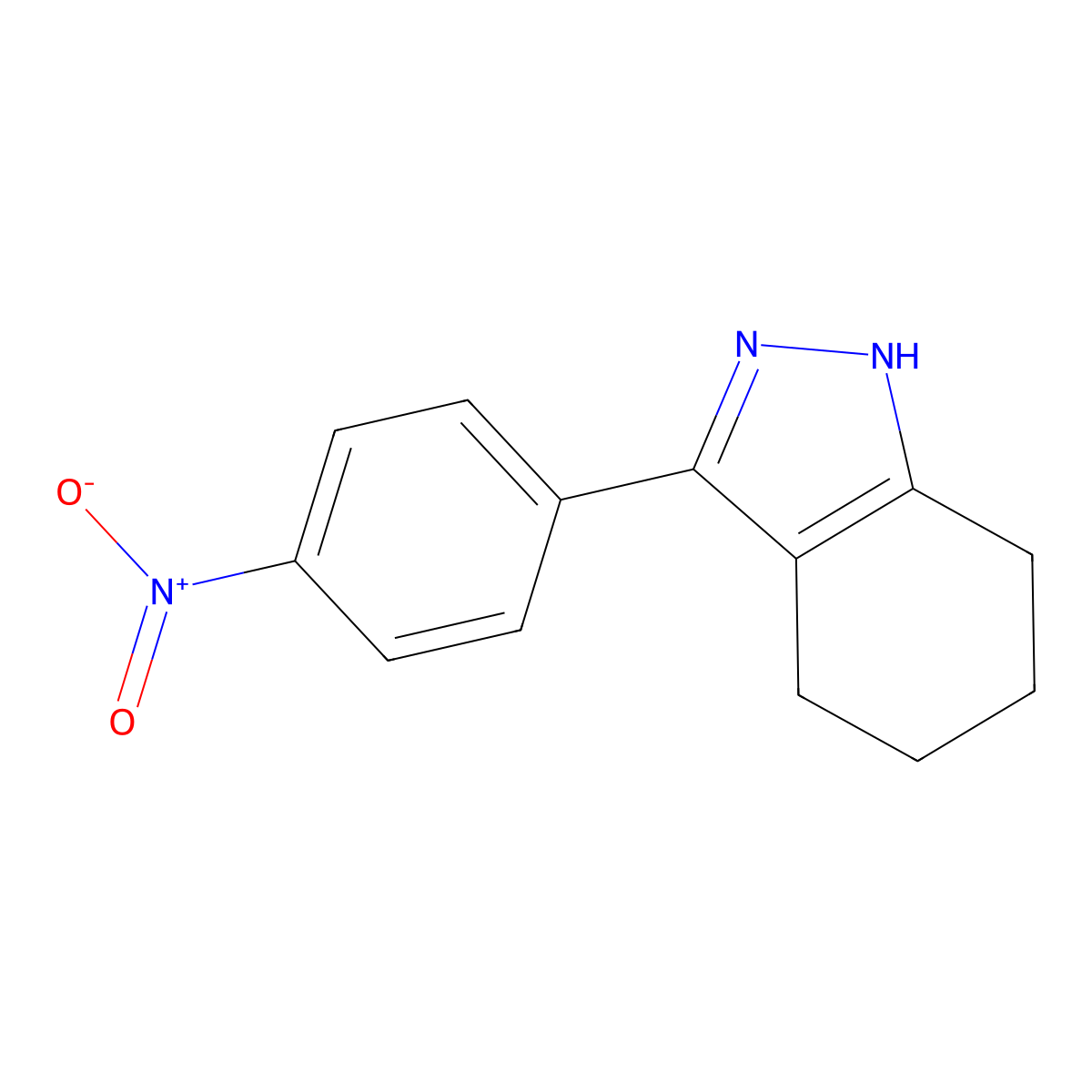3-(4-nitrophenyl)-4,5,6,7-tetrahydro-1H-indazole molecular structure, CAS 56005-82-4