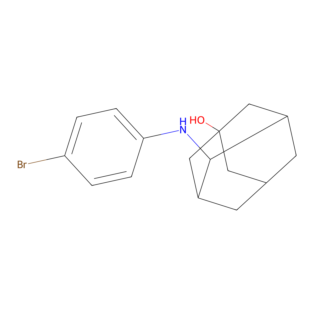 5-Hydroxy Bromantane molecular structure, CAS 560070-28-2