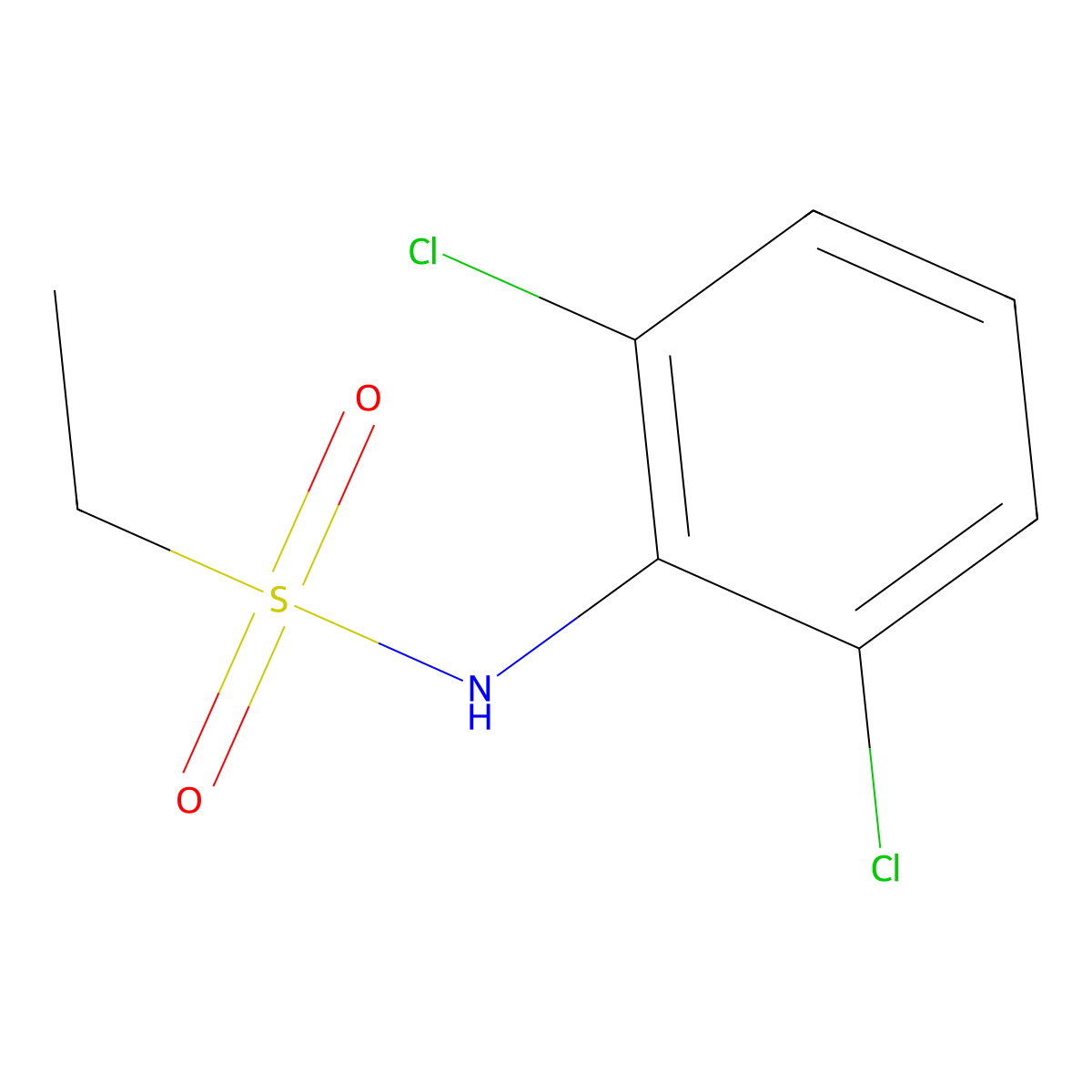 N-(2,6-dichlorophenyl)ethane-1-sulfonamide molecular structure, CAS 560072-11-9