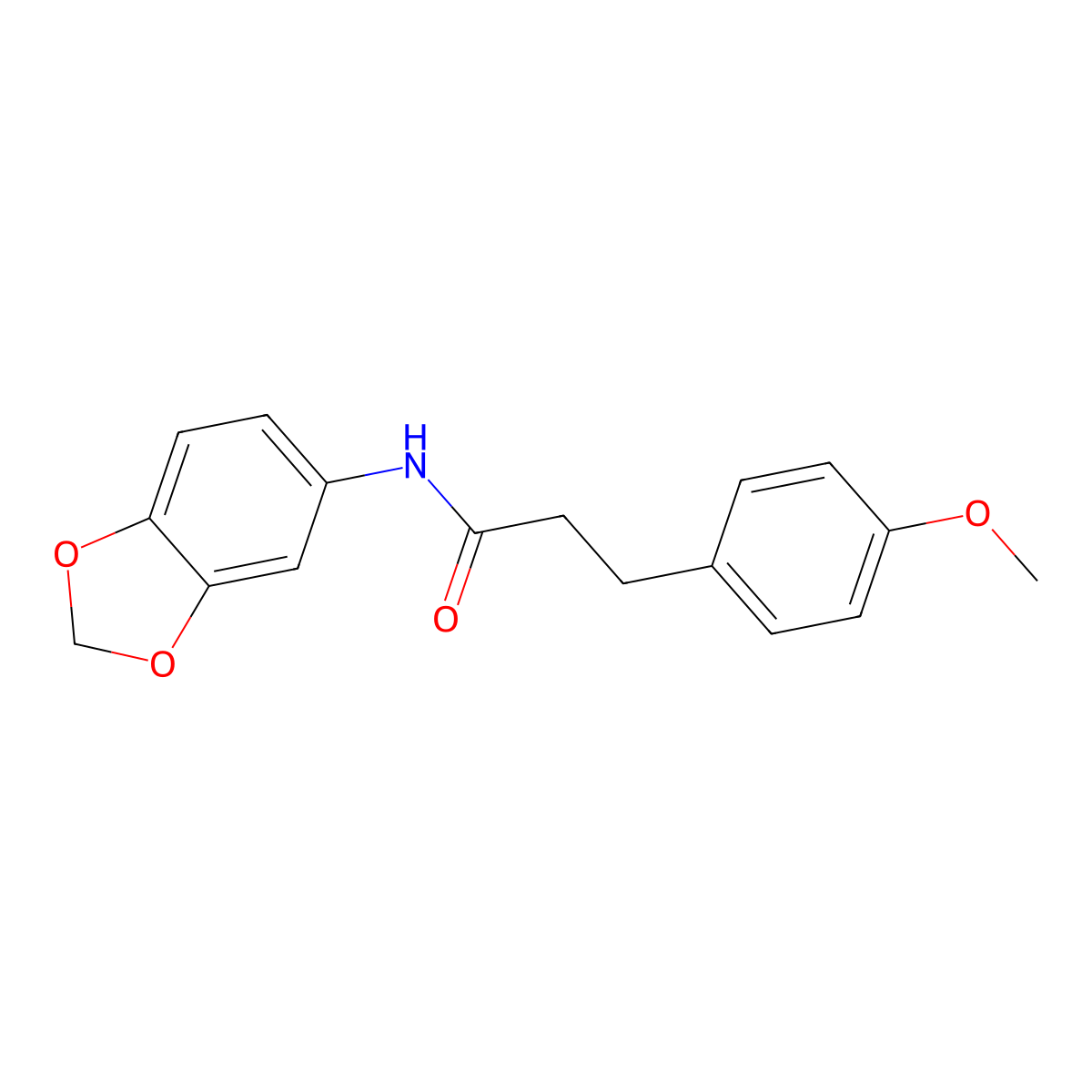 N-(1,3-benzodioxol-5-yl)-3-(4-methoxyphenyl)propanamide molecular structure, CAS 560072-77-7
