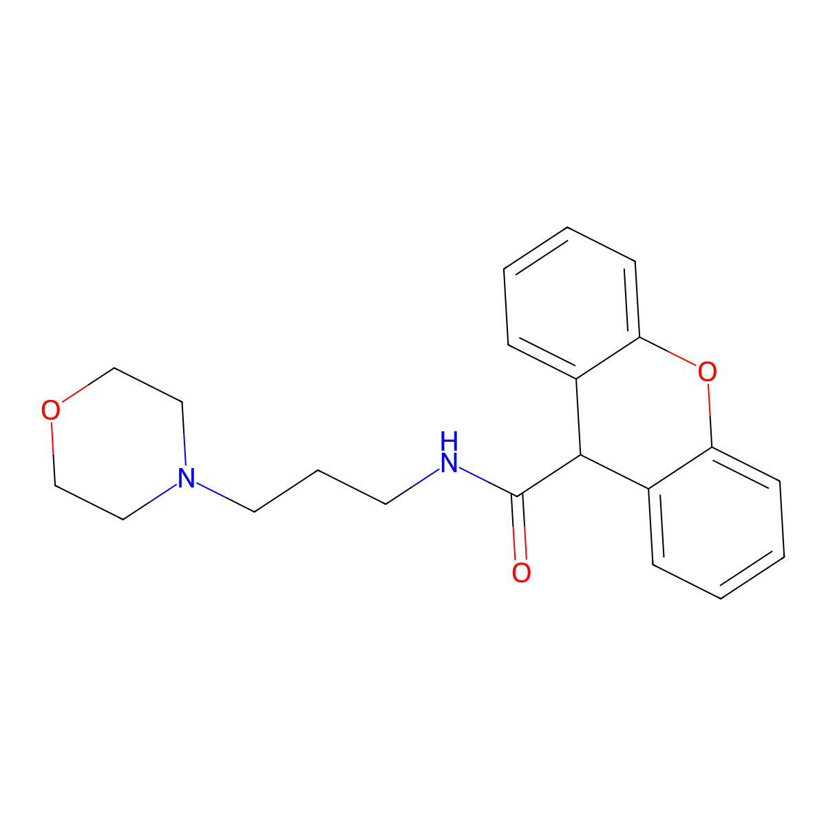 N-(3-morpholin-4-ylpropyl)-9H-xanthene-9-carboxamide molecular structure, CAS 560072-83-5