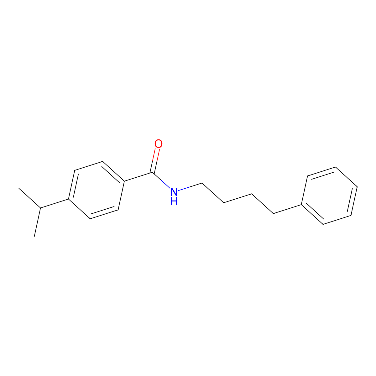 N-(4-phenylbutyl)-4-propan-2-ylbenzamide molecular structure, CAS 560073-78-1