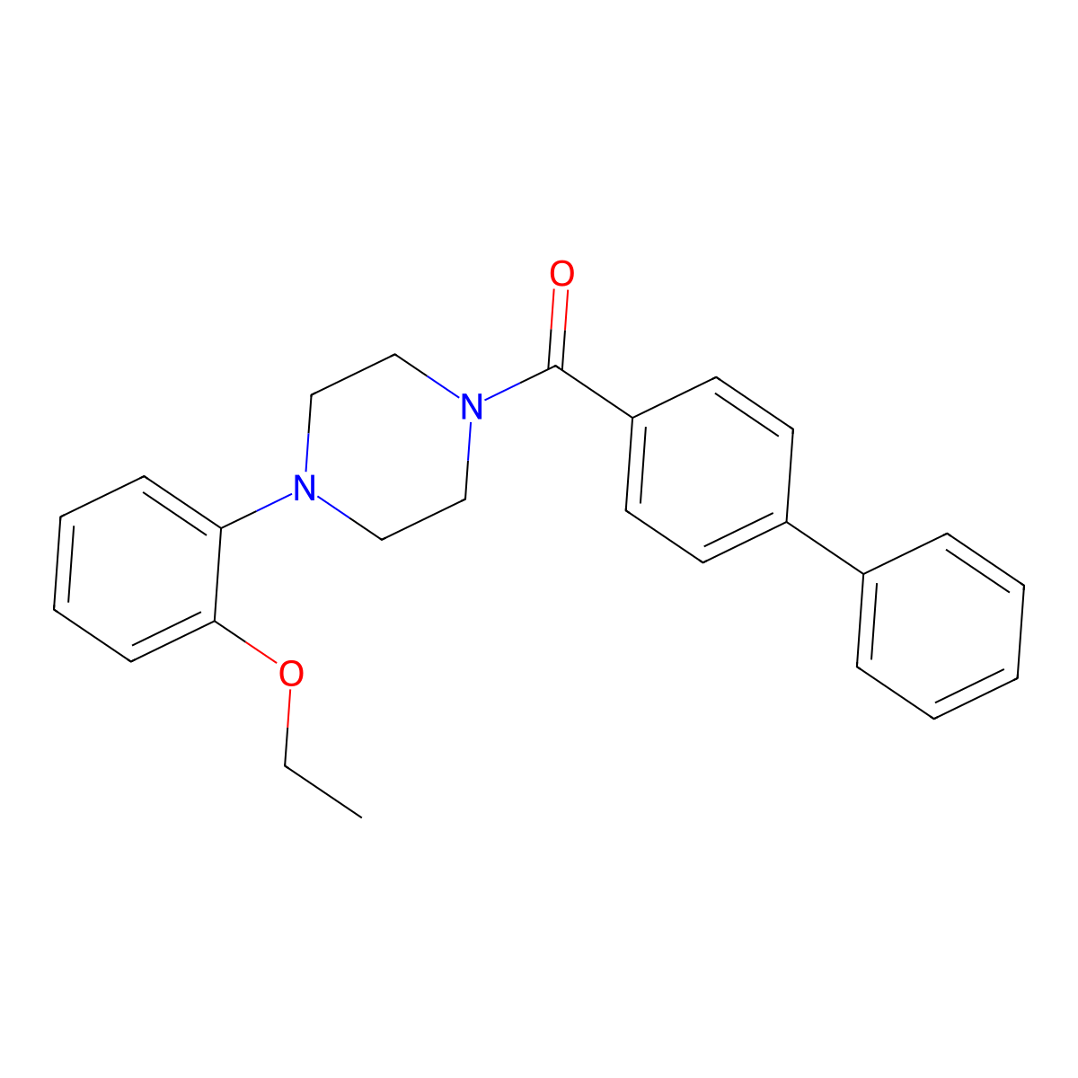 [4-(2-Ethoxyphenyl)piperazin-1-yl]-(4-phenylphenyl)methanone molecular structure, CAS 560075-47-0
