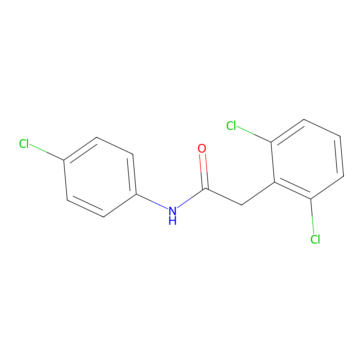 N-(4-Chlorophenyl)-2-(2,6-dichlorophenyl)acetamide molecular structure, CAS 560075-65-2