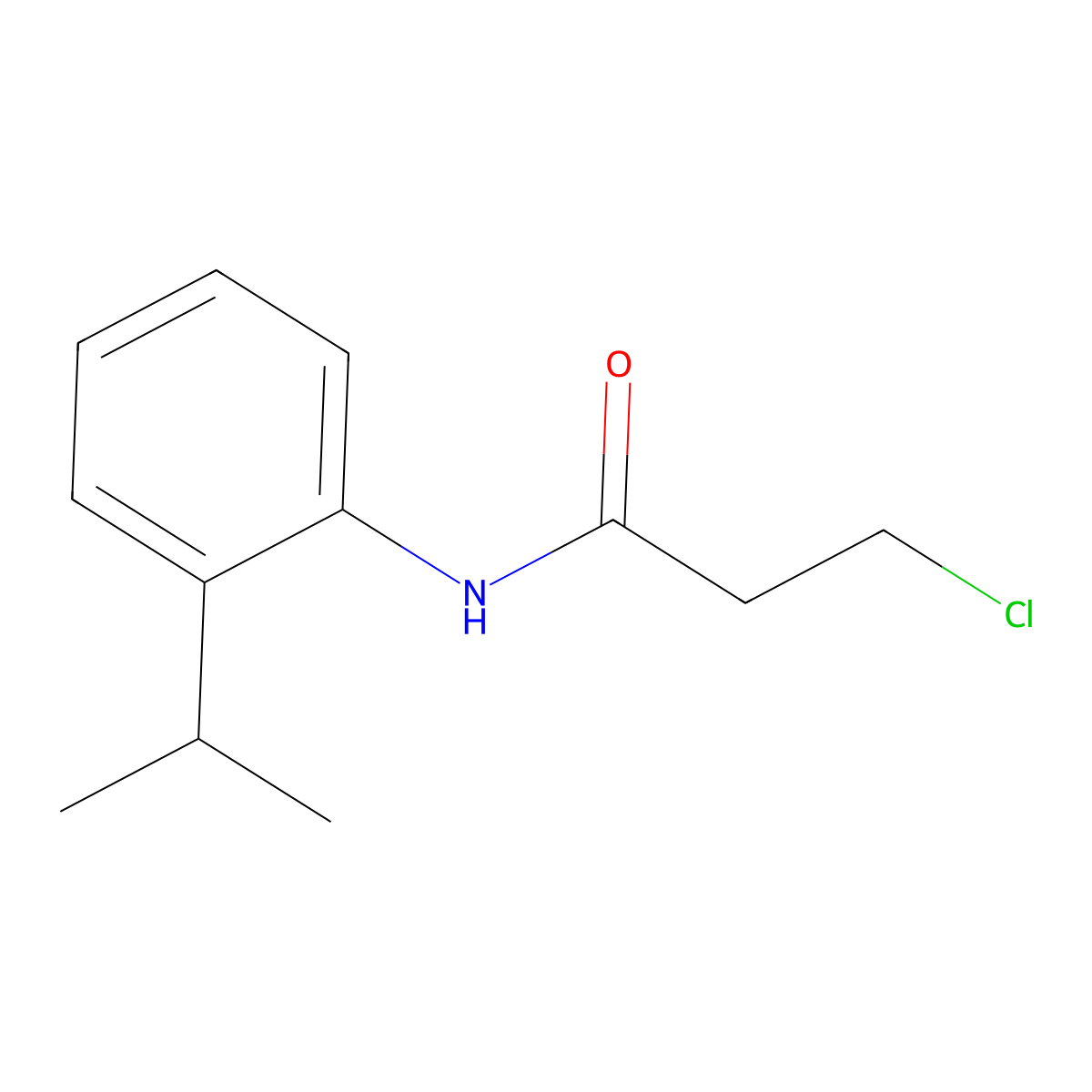 3-chloro-N-(2-isopropylphenyl)propanamide molecular structure, CAS 560078-34-4