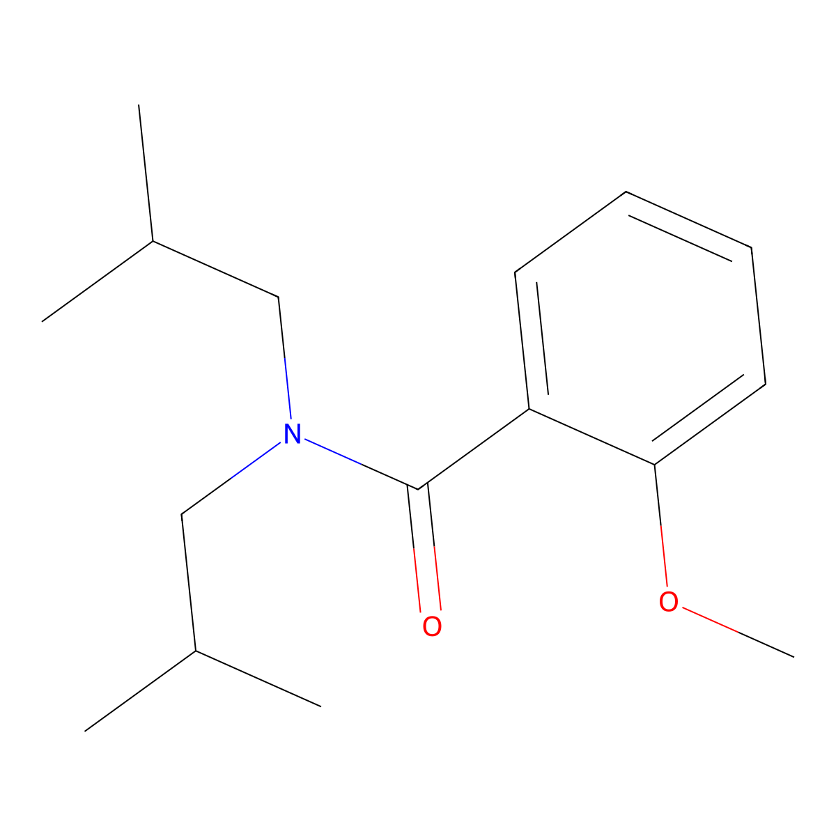 N,N-diisobutyl-2-methoxybenzamide molecular structure, CAS 560079-02-9
