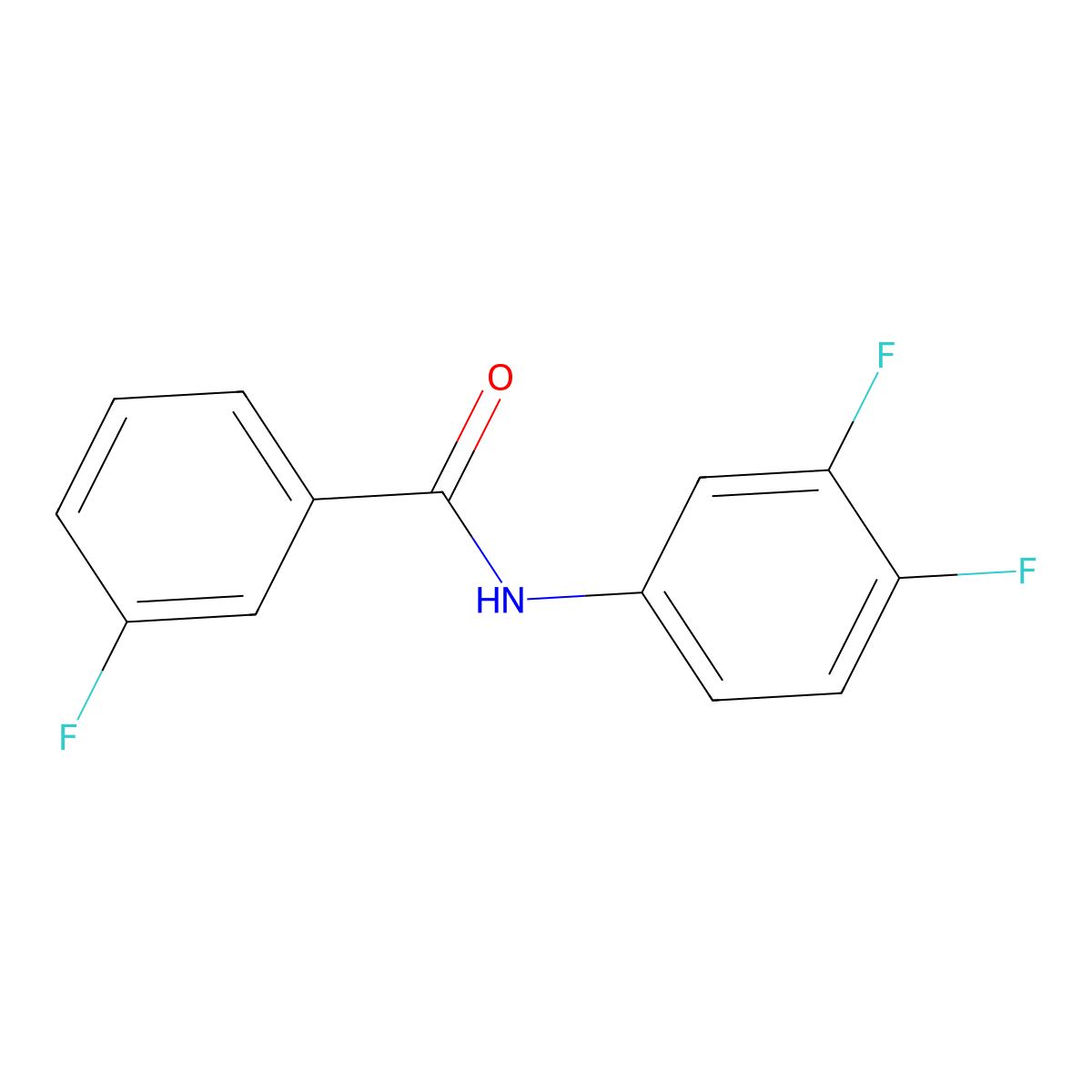 N-(3,4-difluorophenyl)-3-fluorobenzamide molecular structure, CAS 560079-38-1