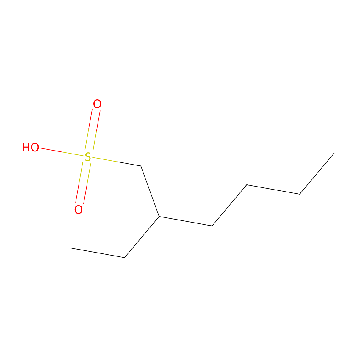 1-Hexanesulfonic acid, 2-ethyl- molecular structure, CAS 56008-29-8