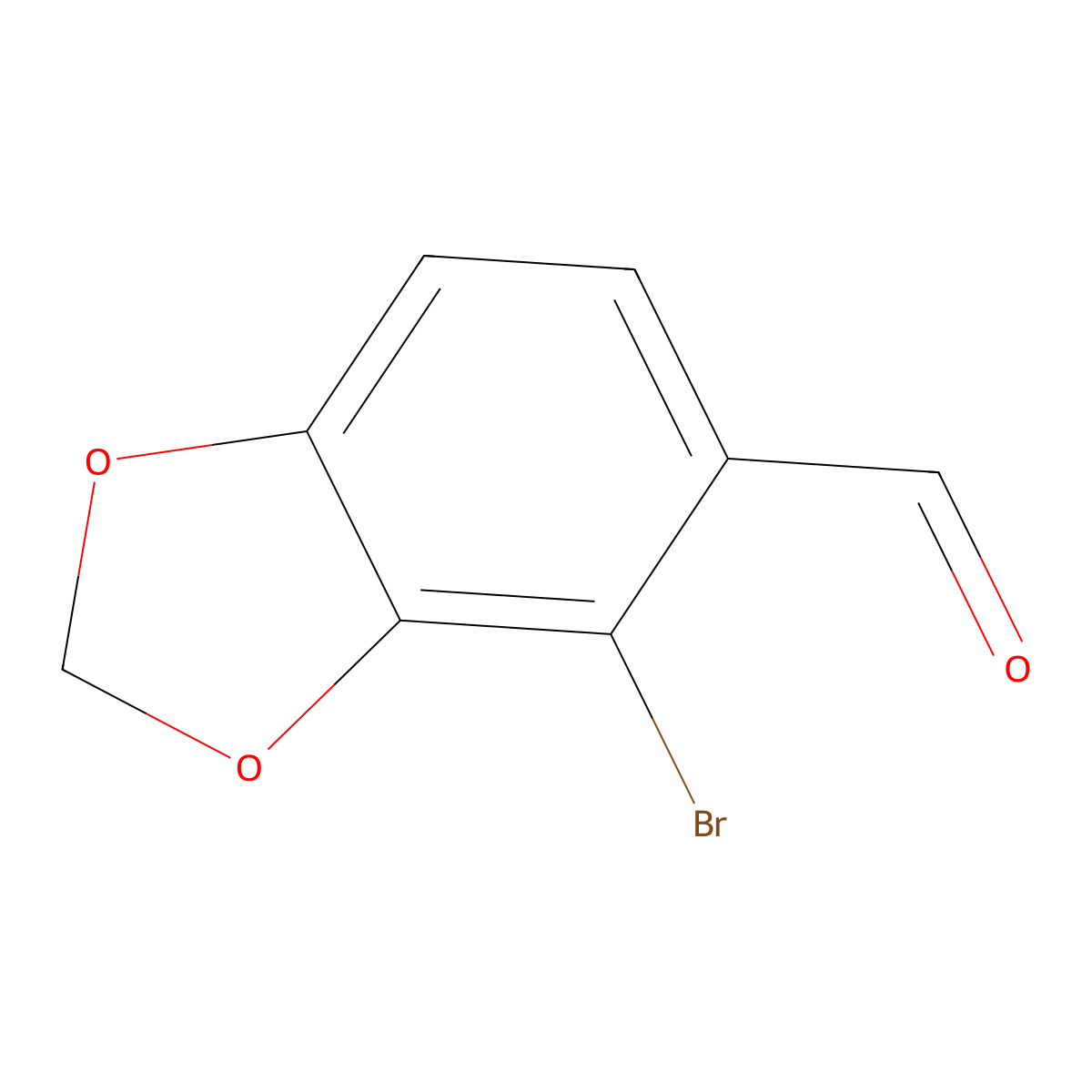 1,3-Benzodioxole-5-carboxaldehyde, 4-bromo- molecular structure, CAS 56008-63-0