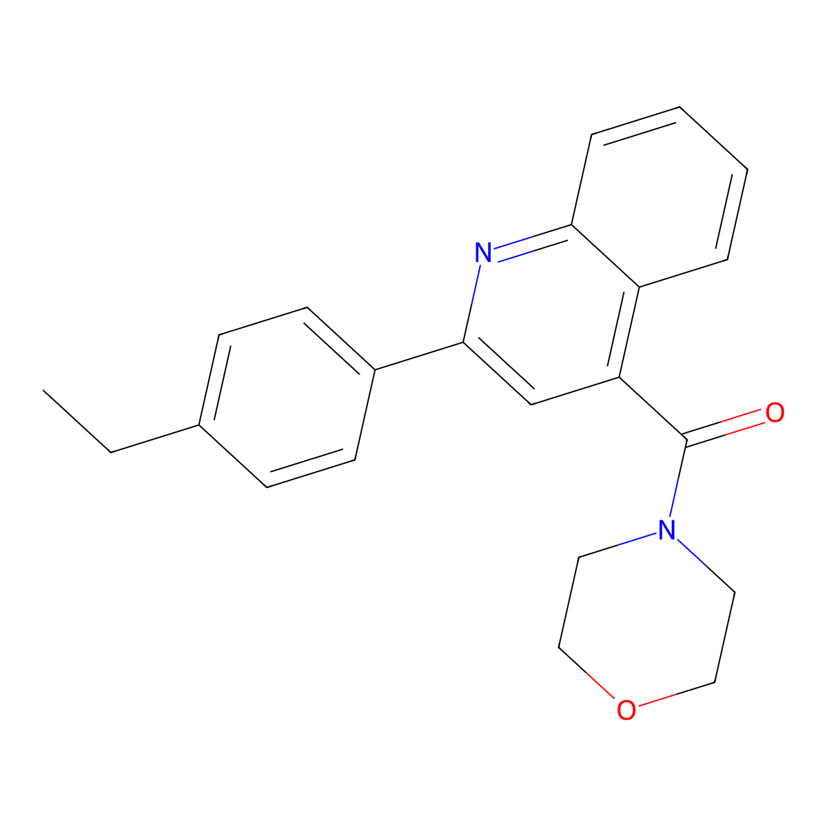 [2-(4-Ethylphenyl)quinolin-4-yl]-morpholin-4-ylmethanone molecular structure, CAS 560080-59-3