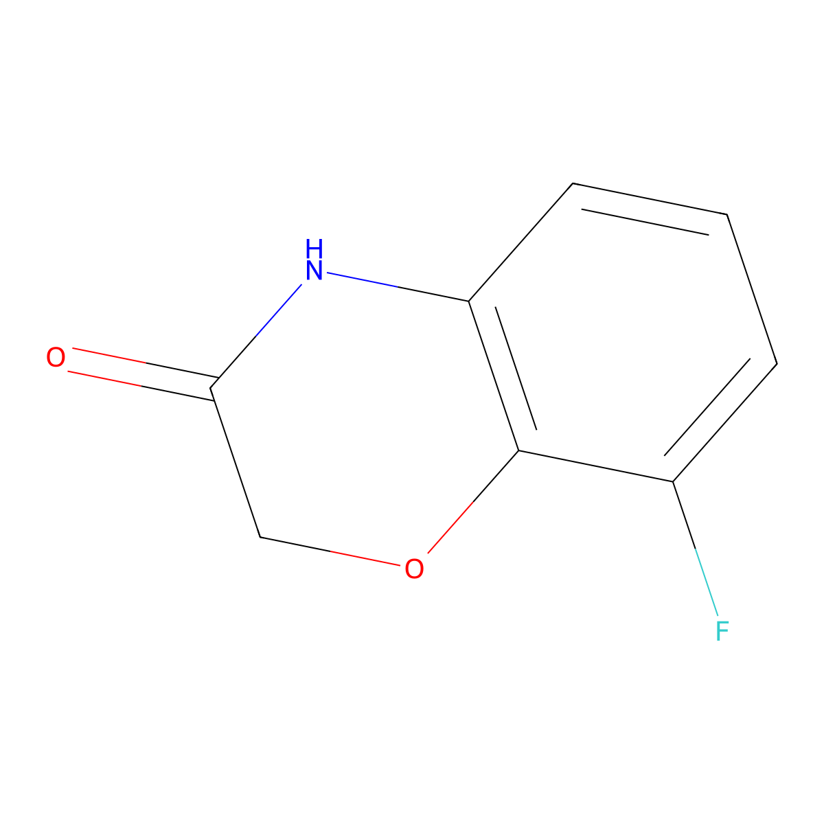 8-Fluoro-2H-benzo[B][1,4]oxazin-3(4H)-one molecular structure, CAS 560082-51-1
