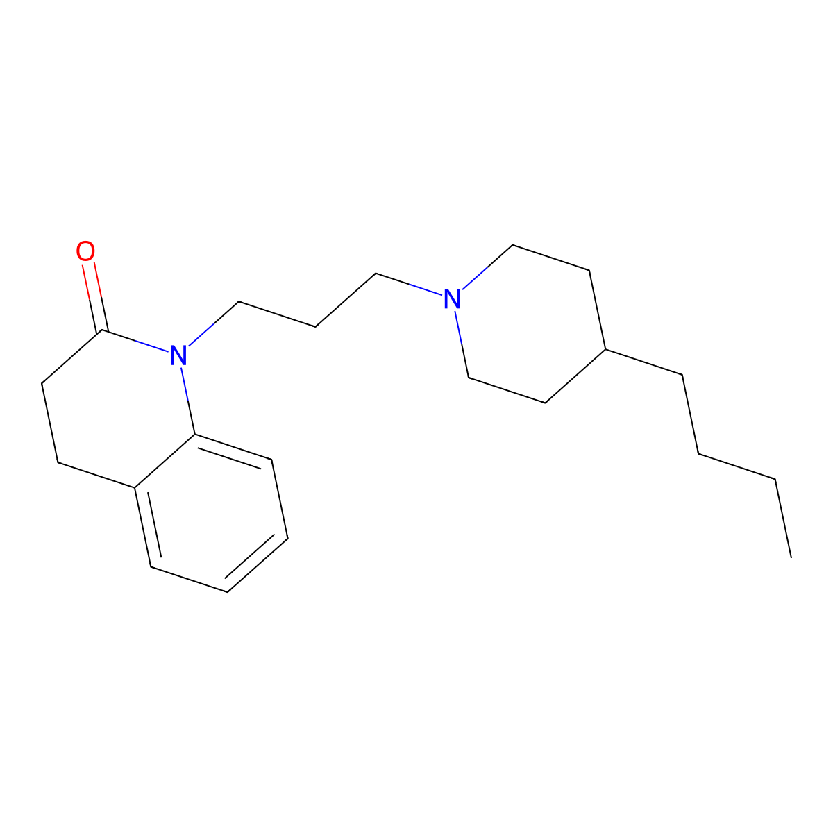 1-(3-(4-Butyl-1-piperidinyl)propyl)-3,4-dihydro-2(1H)-quinolinone molecular structure, CAS 560085-11-2