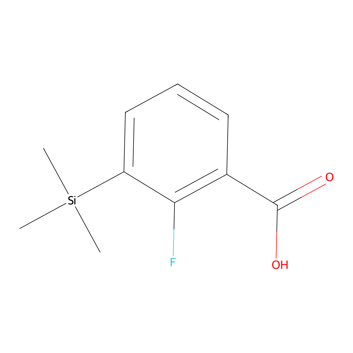 2-Fluoro-3-(trimethylsilyl)benzoic acid molecular structure, CAS 560085-34-9