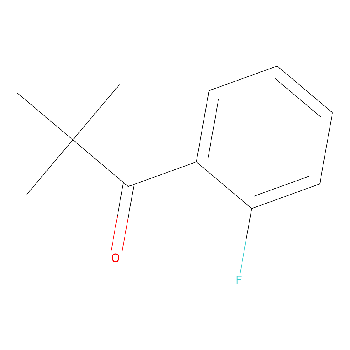 1-(2-Fluorophenyl)-2,2-dimethylpropan-1-one molecular structure, CAS 560085-36-1