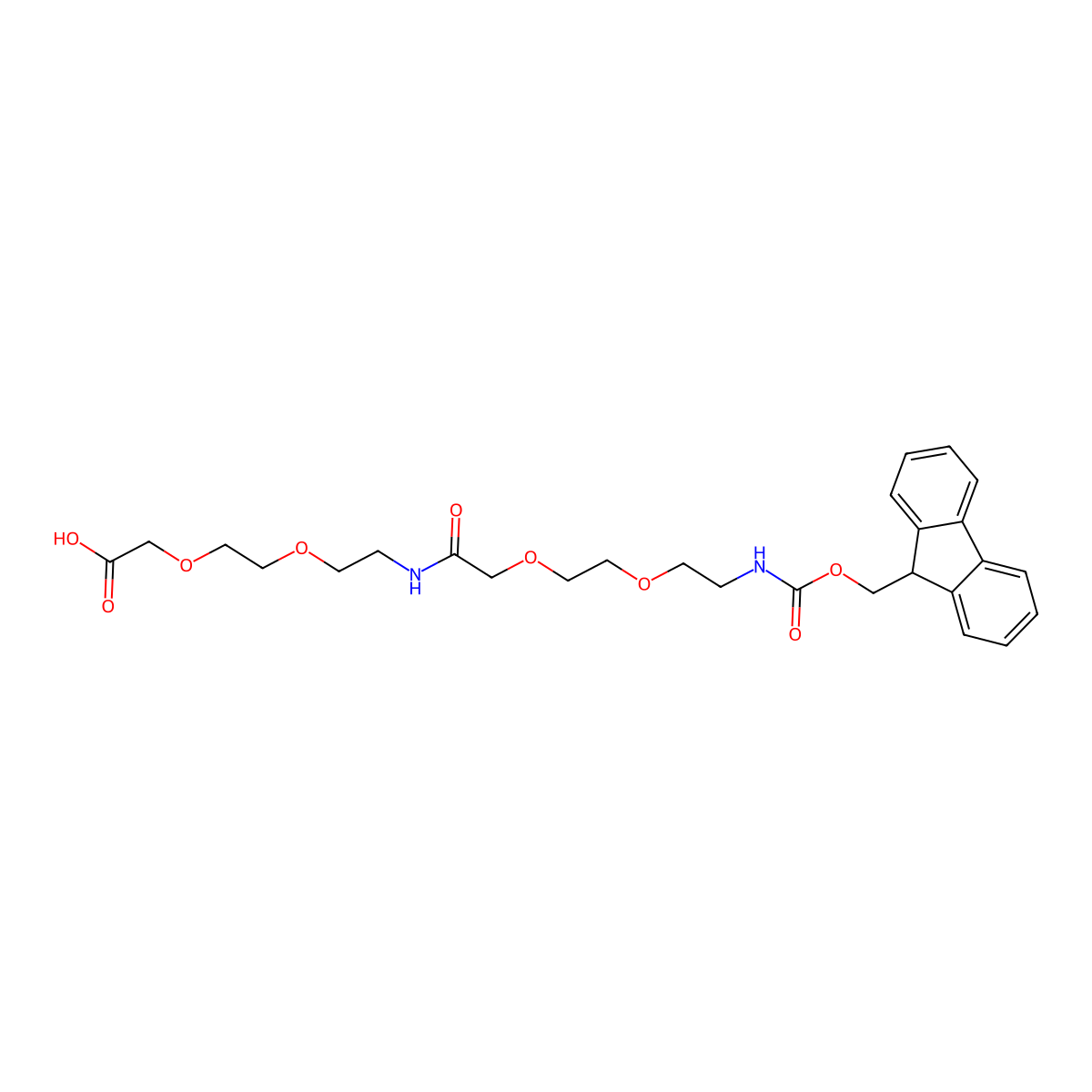 Fmoc-AEEA-AEEA molecular structure, CAS 560088-89-3