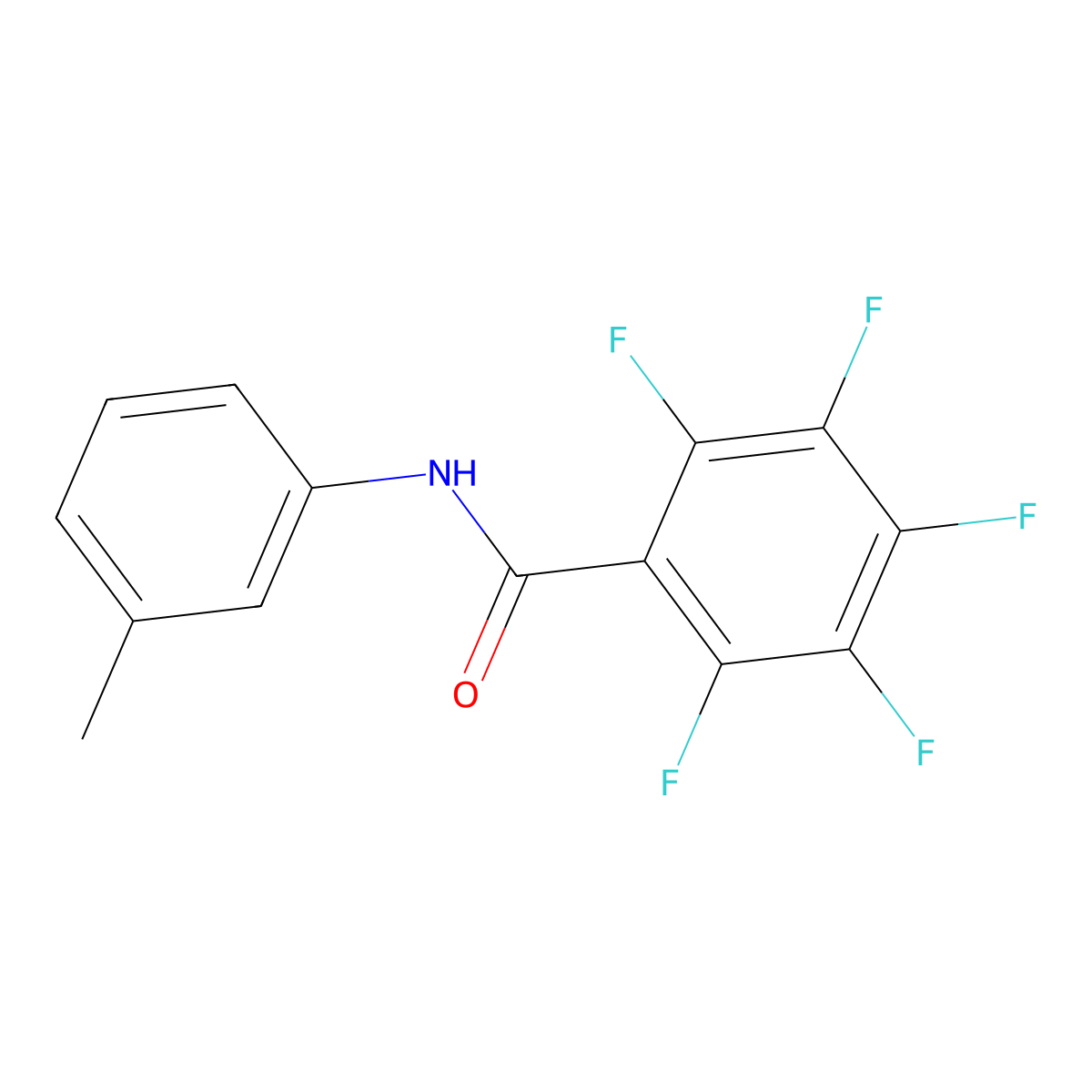 2,3,4,5,6-pentafluoro-N-(3-methylphenyl)benzamide molecular structure, CAS 560090-16-6