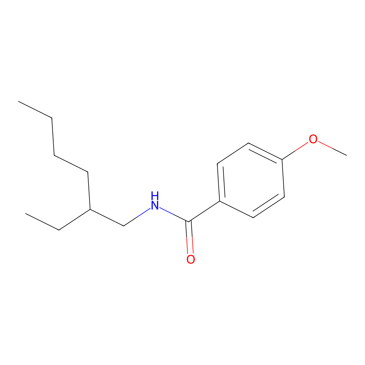 N-(2-ethylhexyl)-4-methoxybenzamide molecular structure, CAS 560090-29-1
