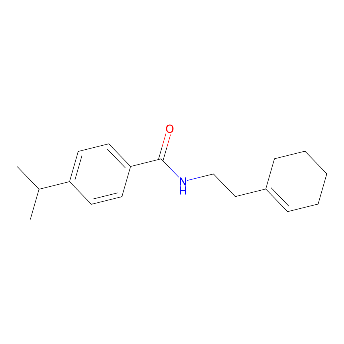 N-[2-(1-cyclohexen-1-yl)ethyl]-4-isopropylbenzamide molecular structure, CAS 560090-31-5