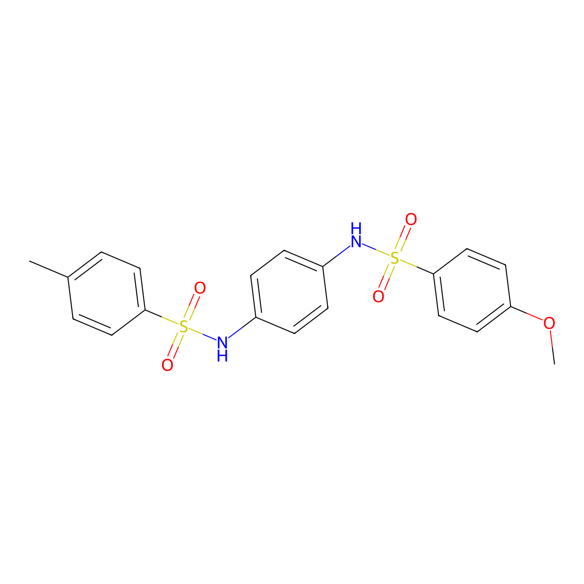 N-[4-[(4-methoxyphenyl)sulfonylamino]phenyl]-4-methylbenzenesulfonamide molecular structure, CAS 560090-33-7