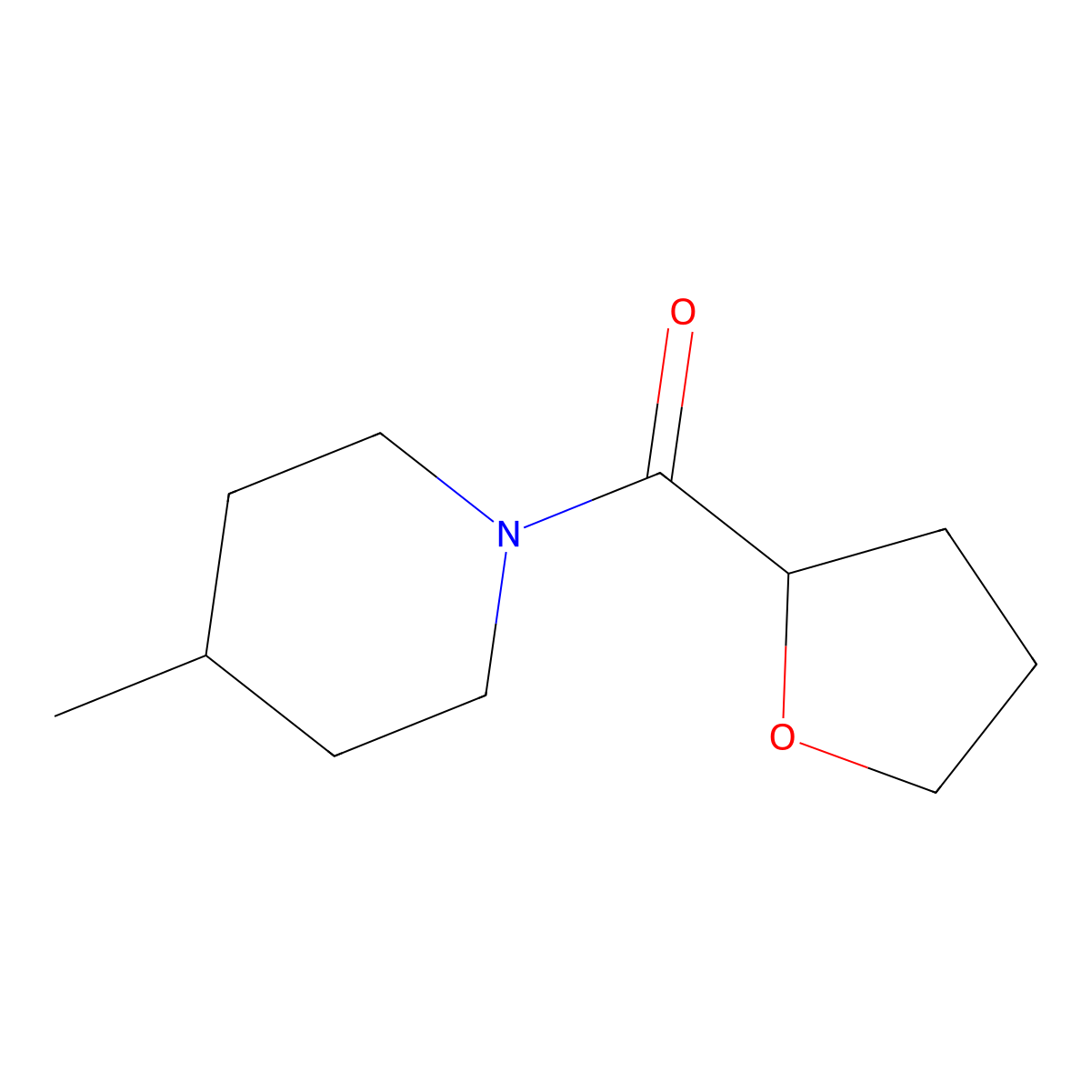 (4-Methylpiperidin-1-yl)(oxolan-2-yl)methanone molecular structure, CAS 560090-38-2