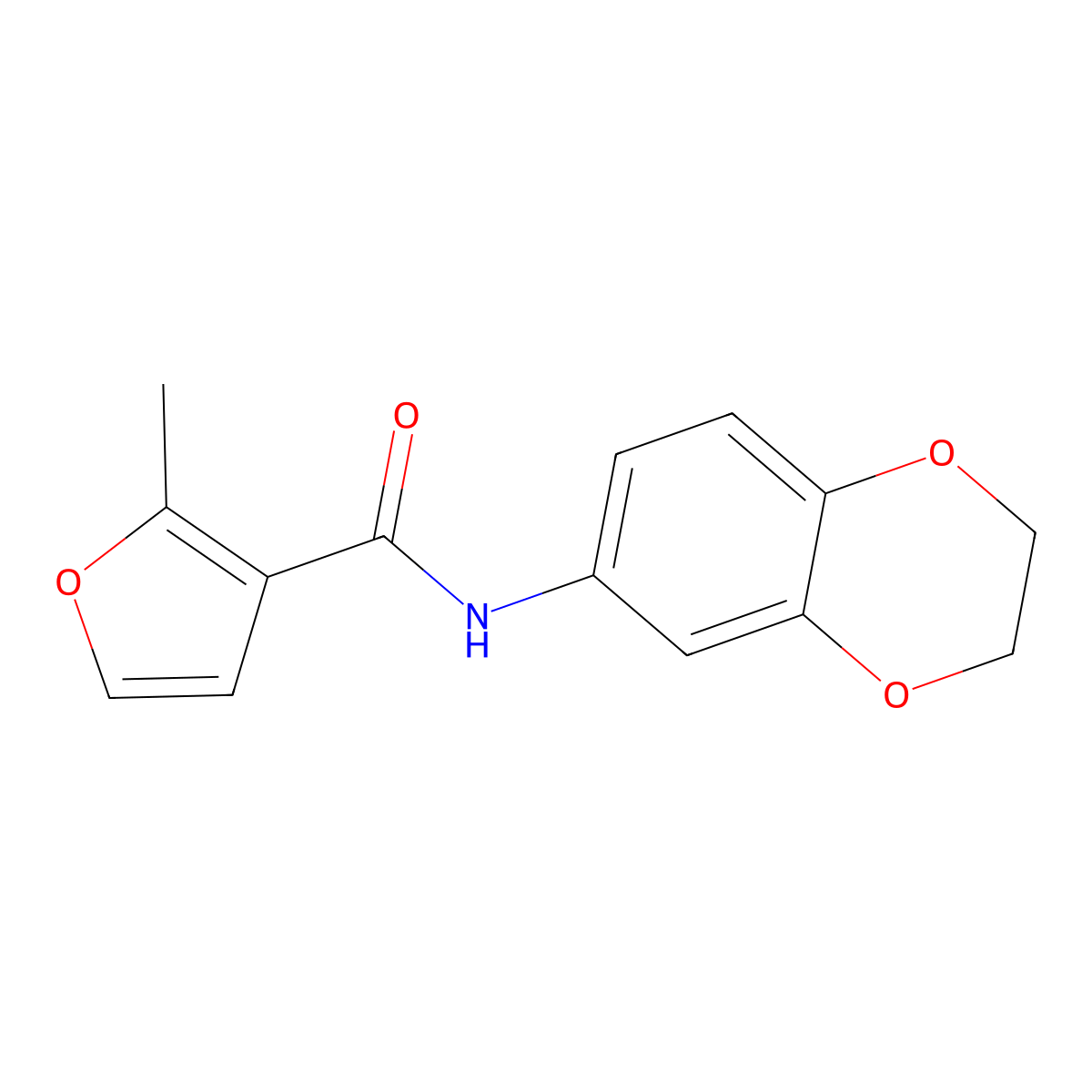 N-(2,3-dihydro-1,4-benzodioxin-6-yl)-2-methyl-3-furamide molecular structure, CAS 560090-82-6