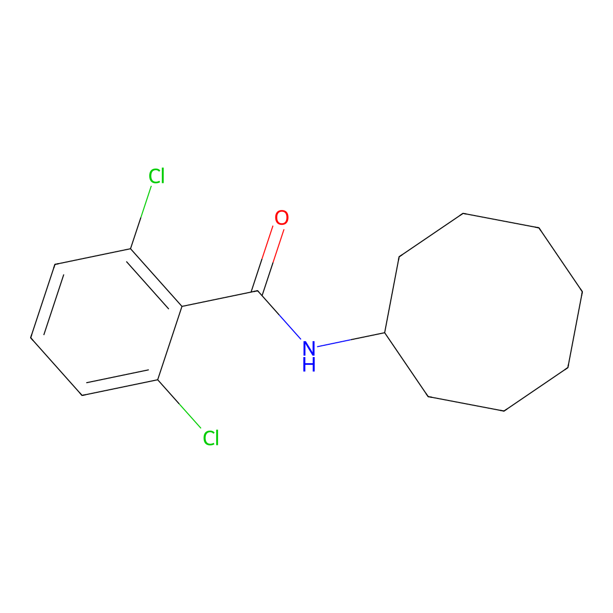 2,6-dichloro-N-cyclooctylbenzamide molecular structure, CAS 560091-98-7