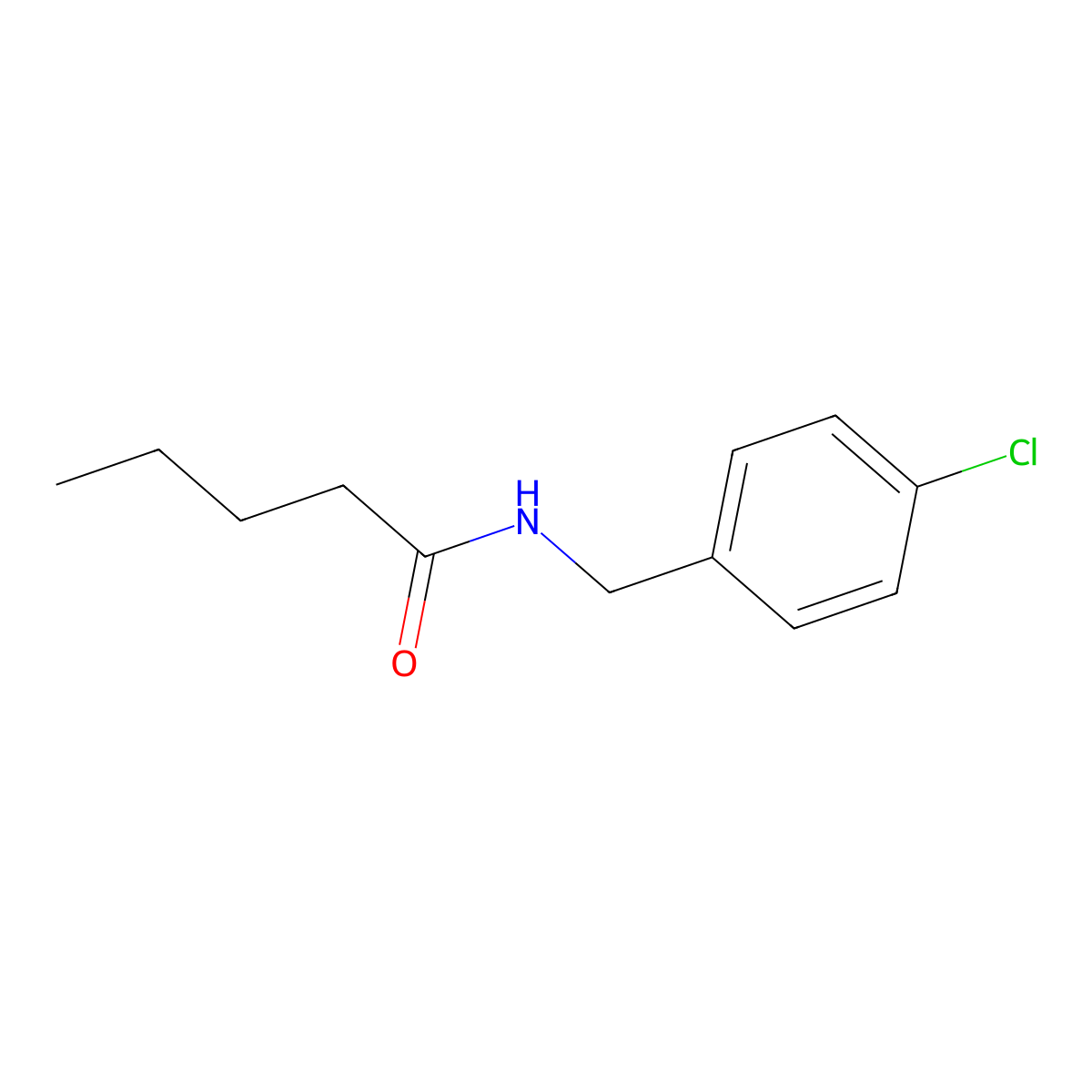 N-[(4-chlorophenyl)methyl]pentanamide molecular structure, CAS 560093-09-6