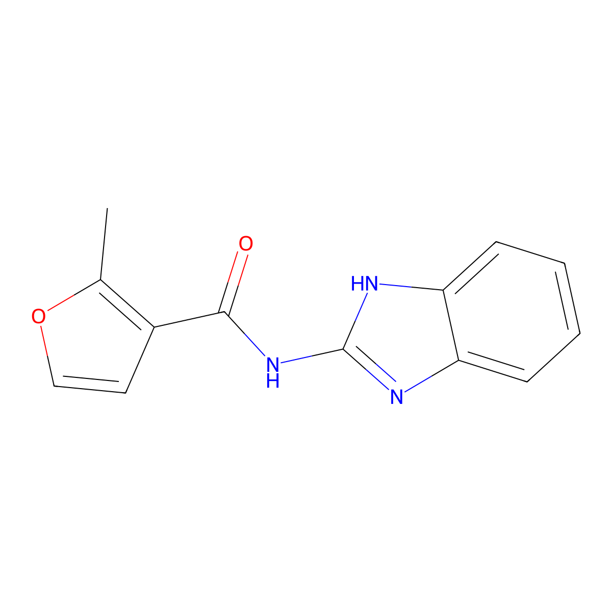 N-(1H-benzimidazol-2-yl)-2-methylfuran-3-carboxamide molecular structure, CAS 560093-15-4